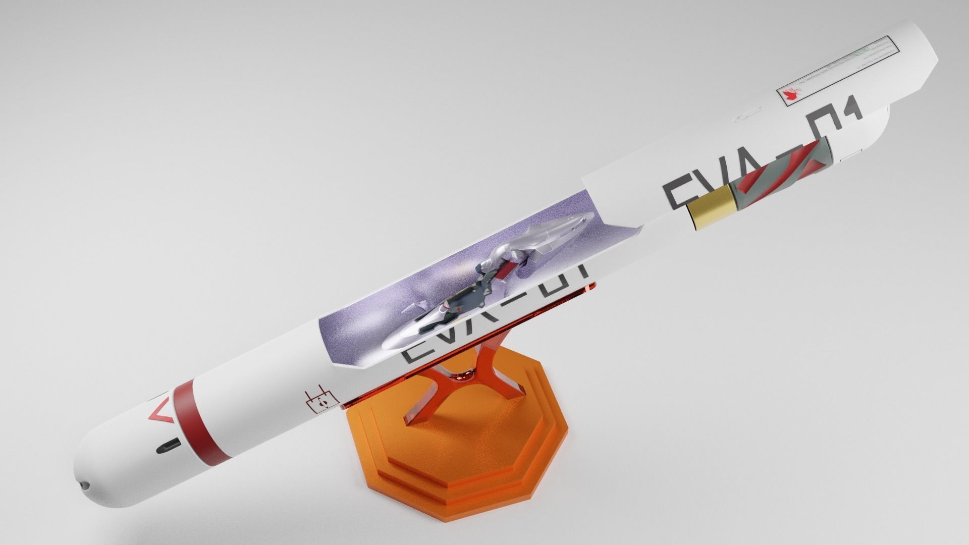 EVANGELION Entryplug with Unit-01 decals 3D print model_1