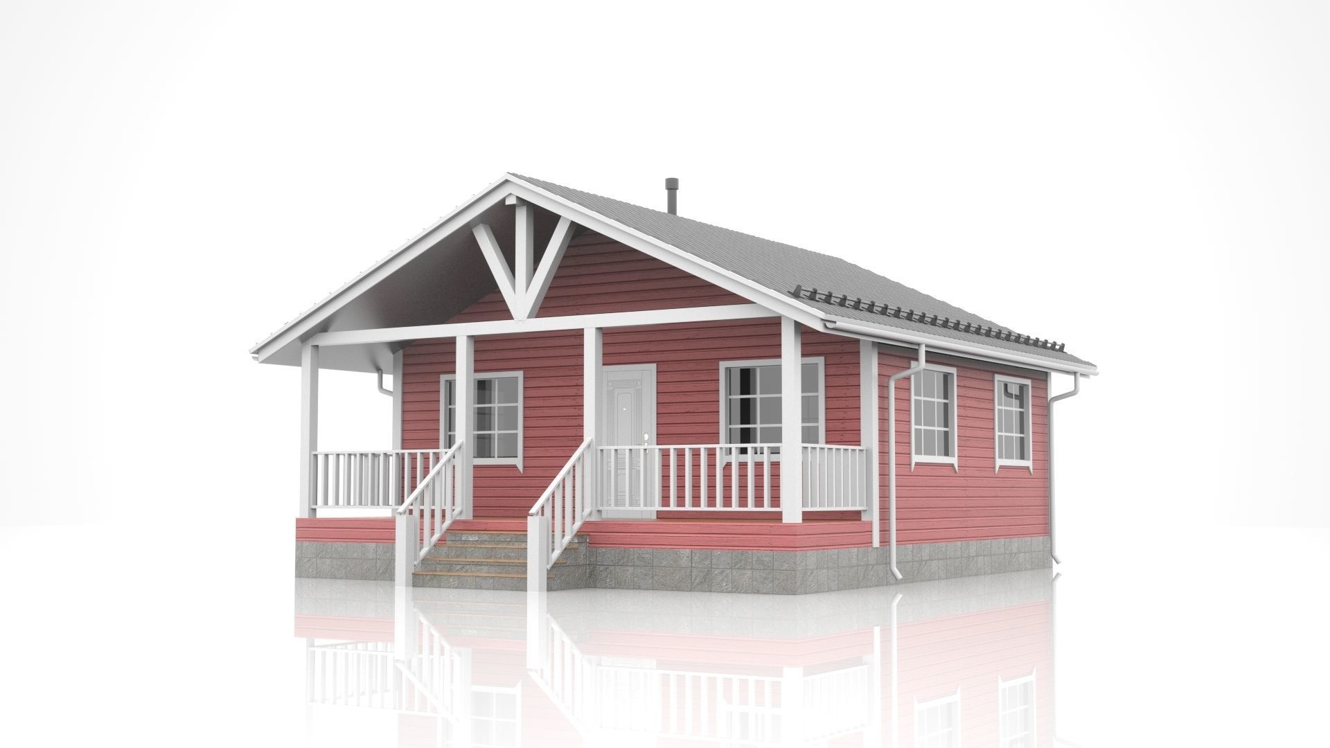 House 004 Low-poly 3D model