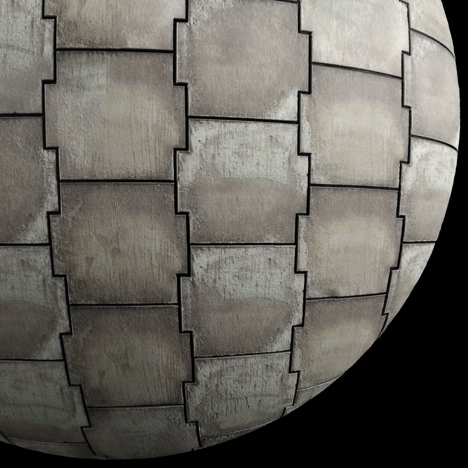 Tile Materials 29- Concrete Plates Pbr 4k Sbsar 3D model_4