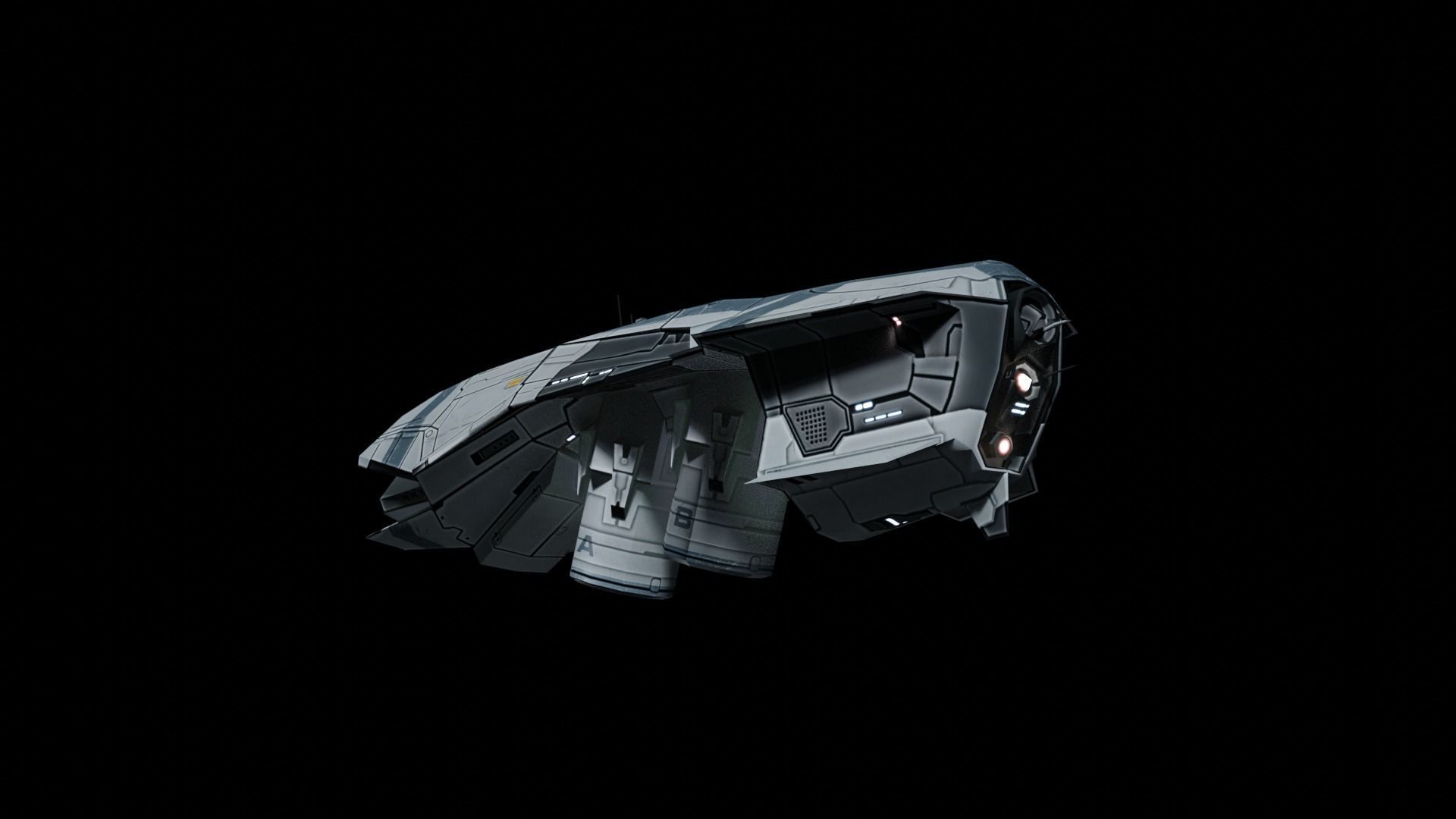 Asteroid Miner Game Asset 3D model_1