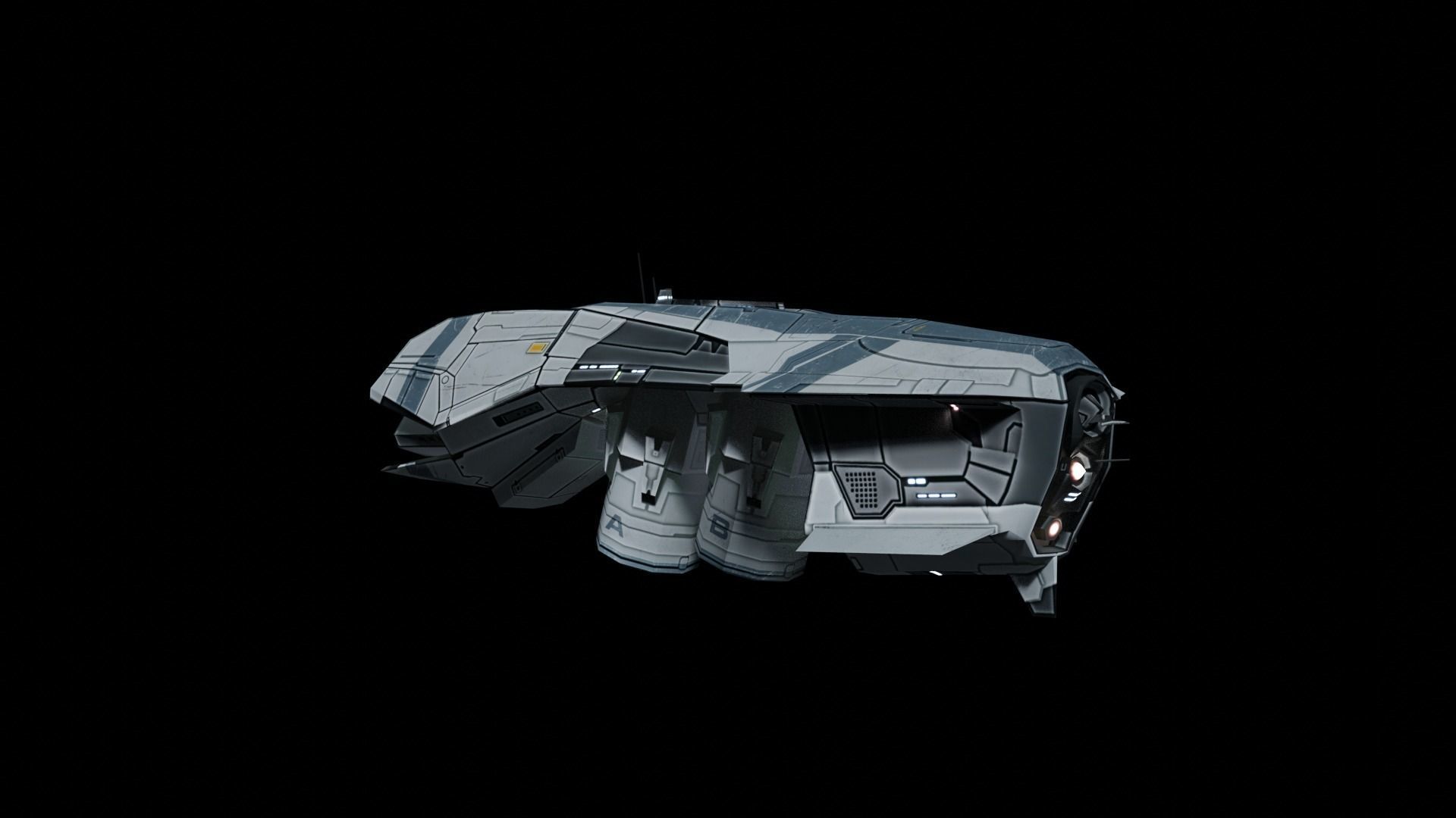 Asteroid Miner Game Asset 3D model_6