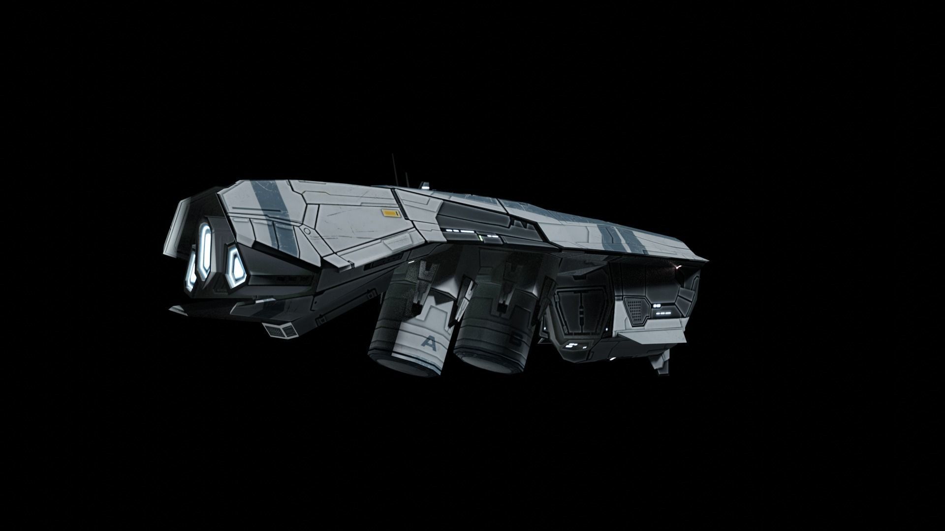 Asteroid Miner Game Asset 3D model_4
