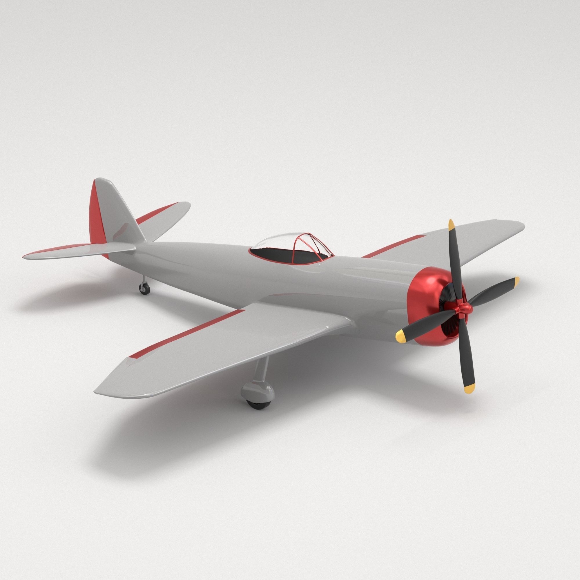 Thunderbold P-47 Aircraft 3D model_1