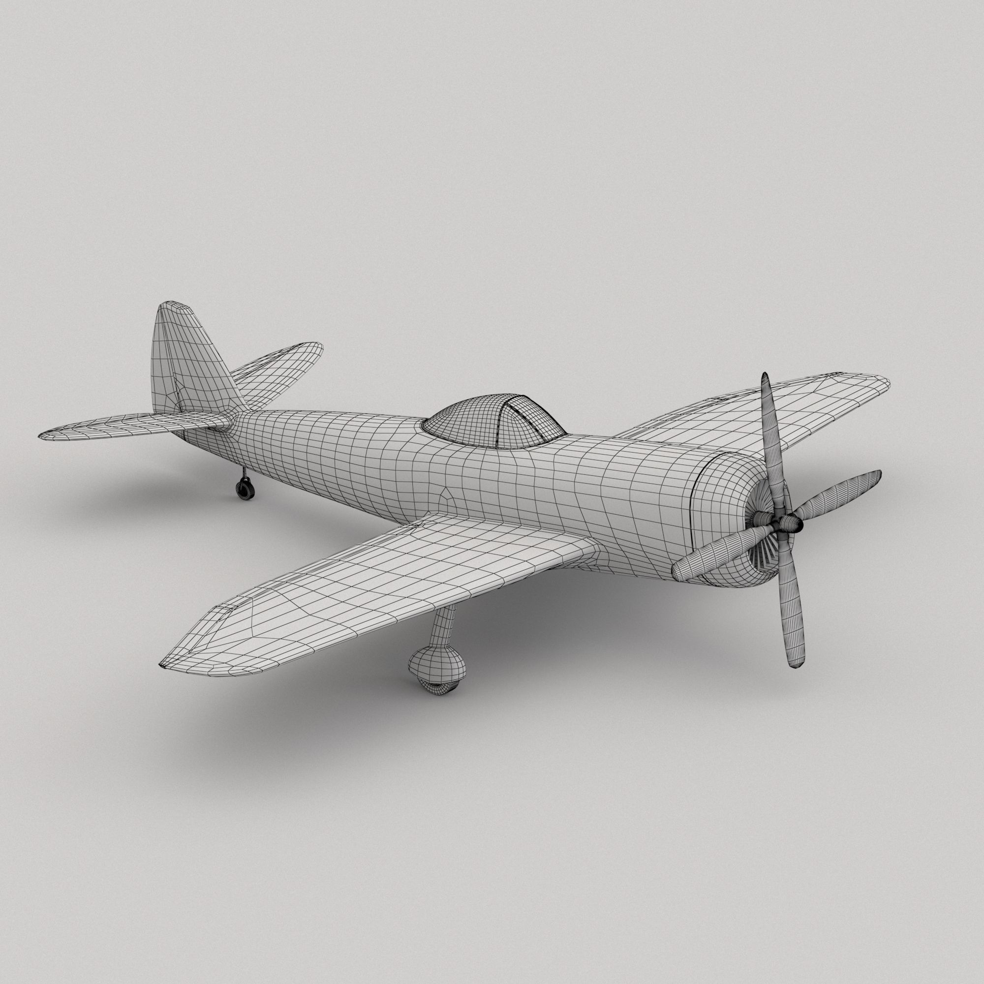 Thunderbold P-47 Aircraft 3D model_5
