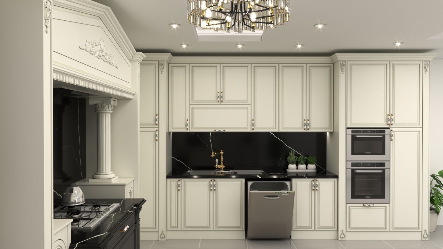 classic kitchen 3D model_5