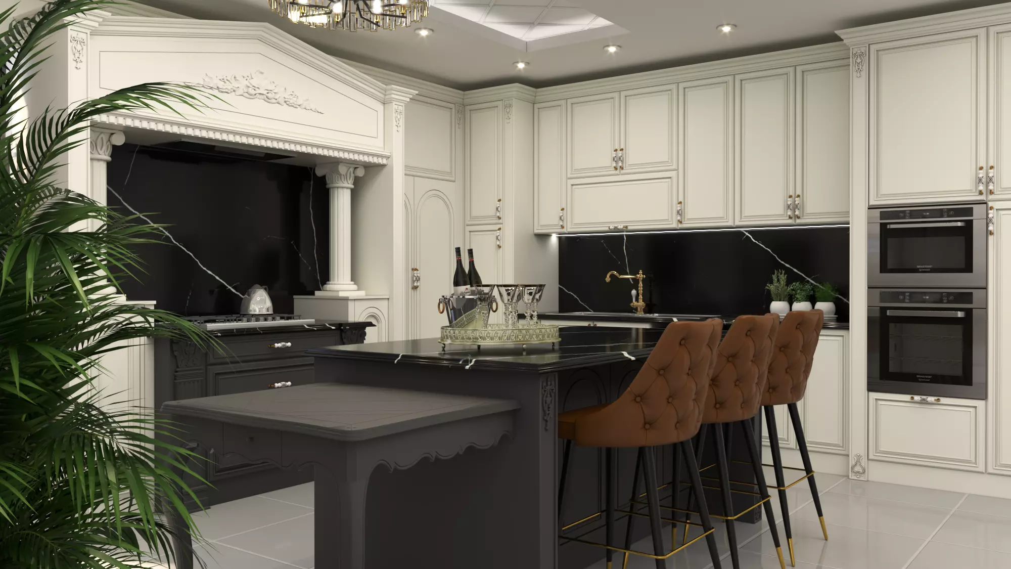 classic kitchen 3D model_0