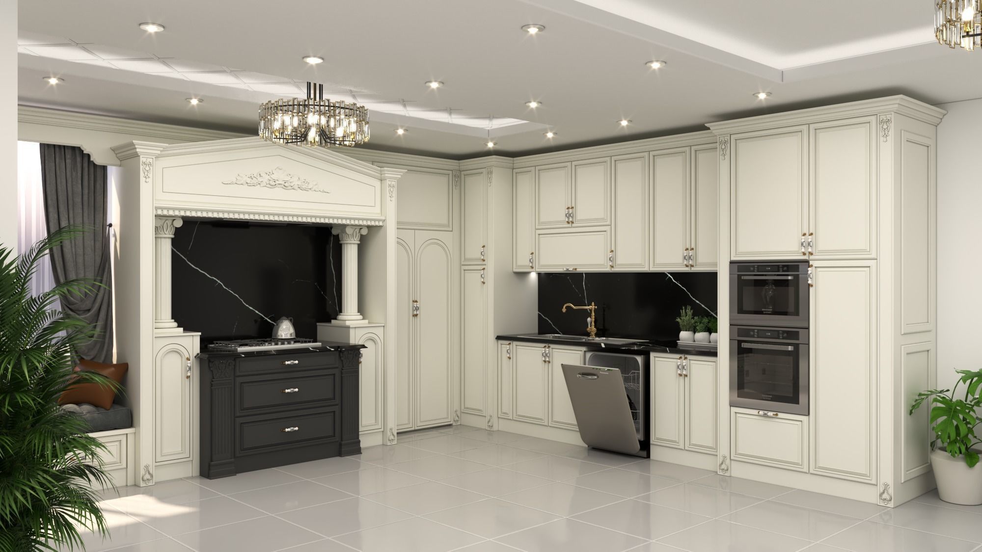 classic kitchen 3D model_6