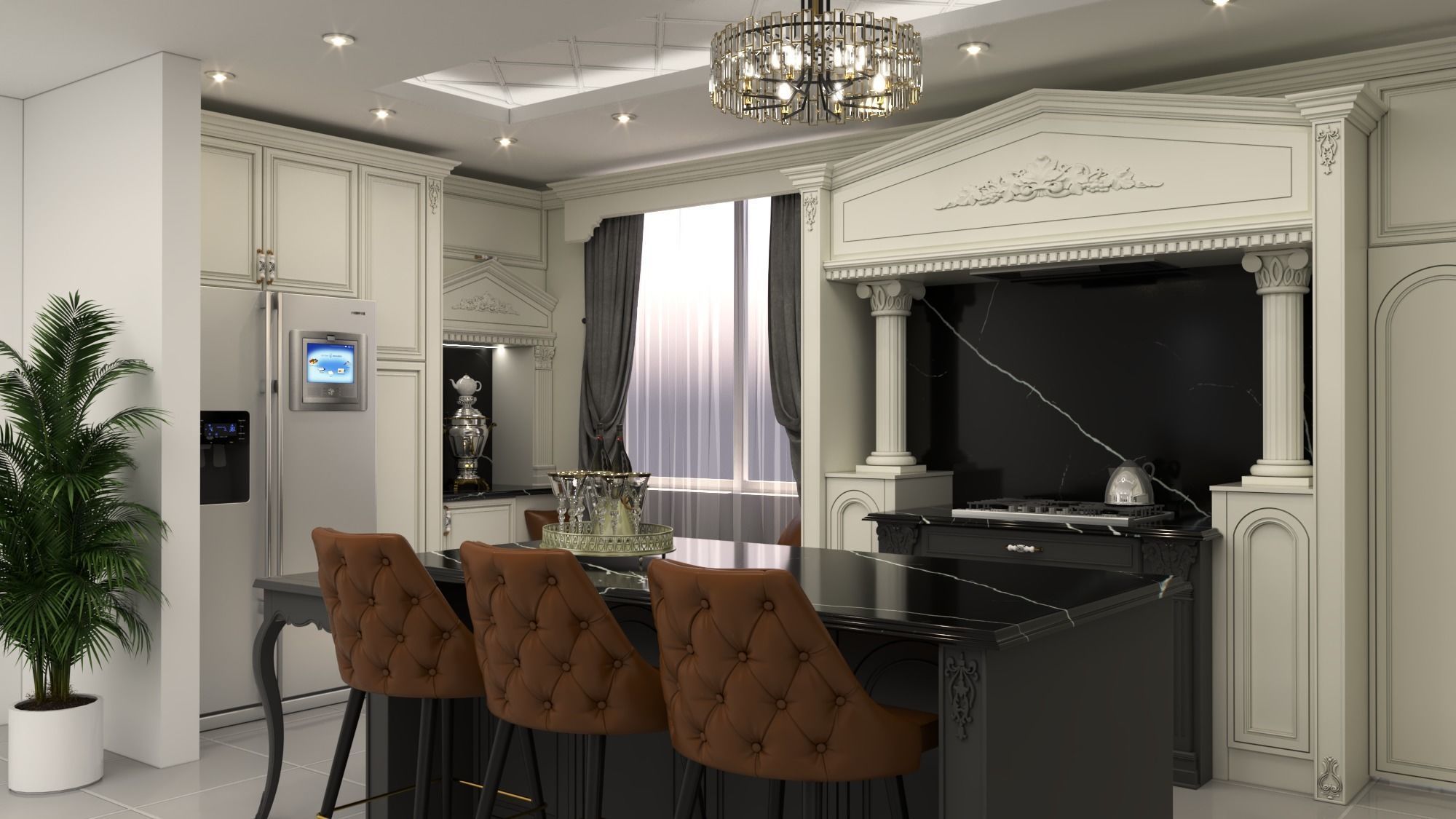 classic kitchen 3D model_2