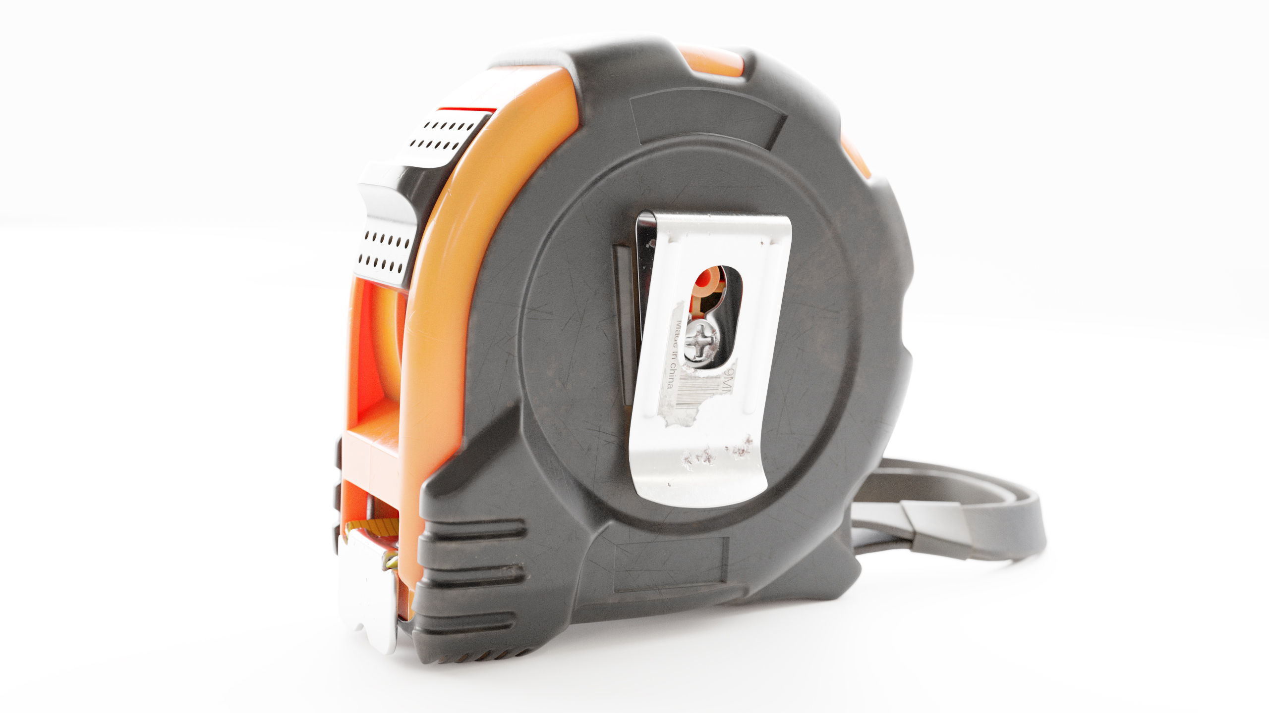 Metal retractable measuring tape 3D model_13