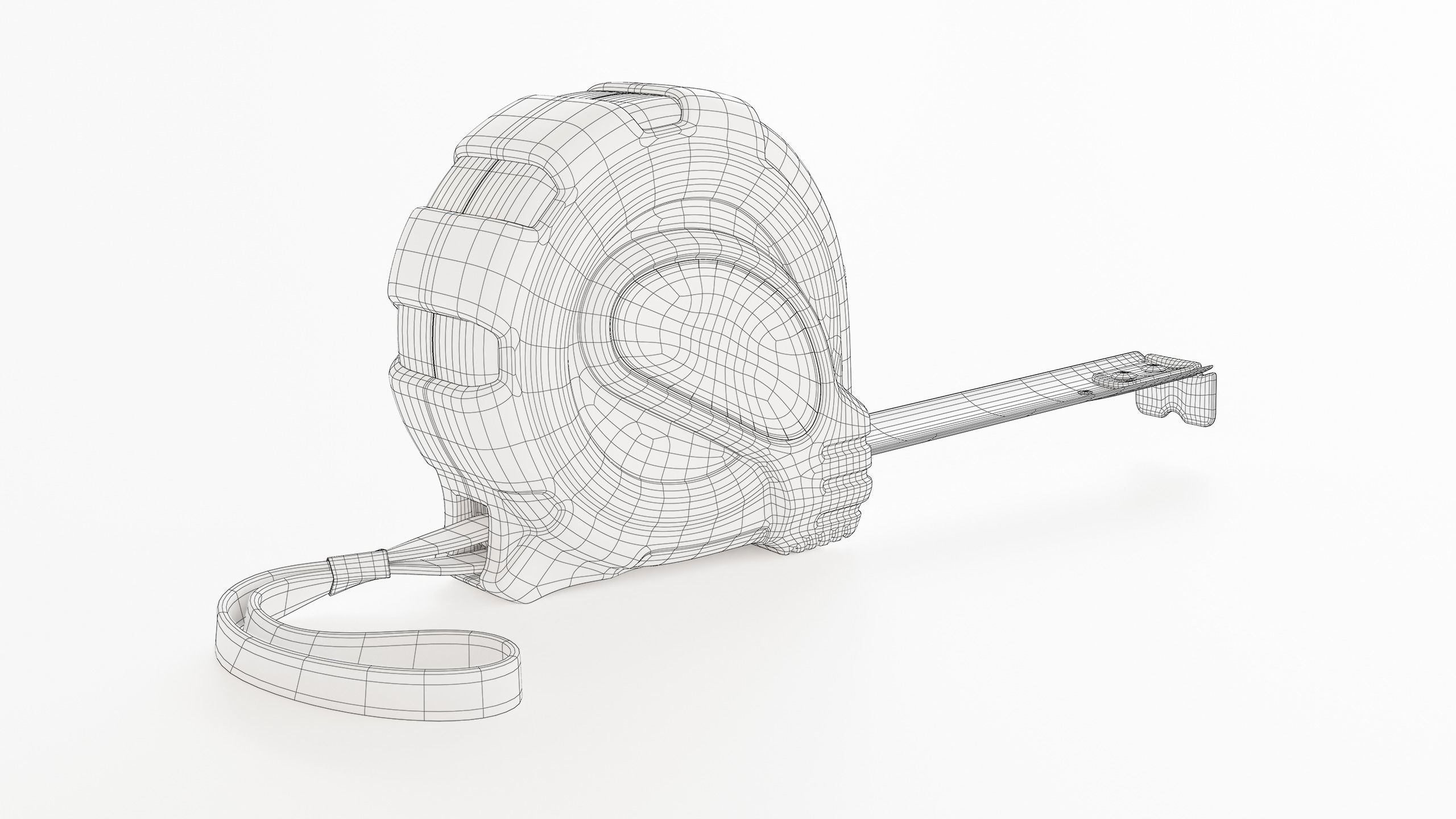 Metal retractable measuring tape 3D model_17