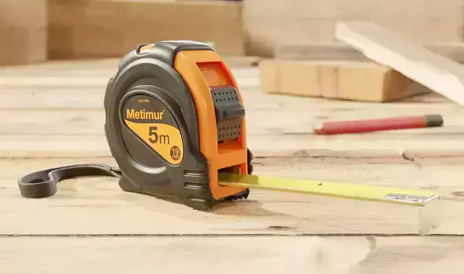 Metal retractable measuring tape 3D model