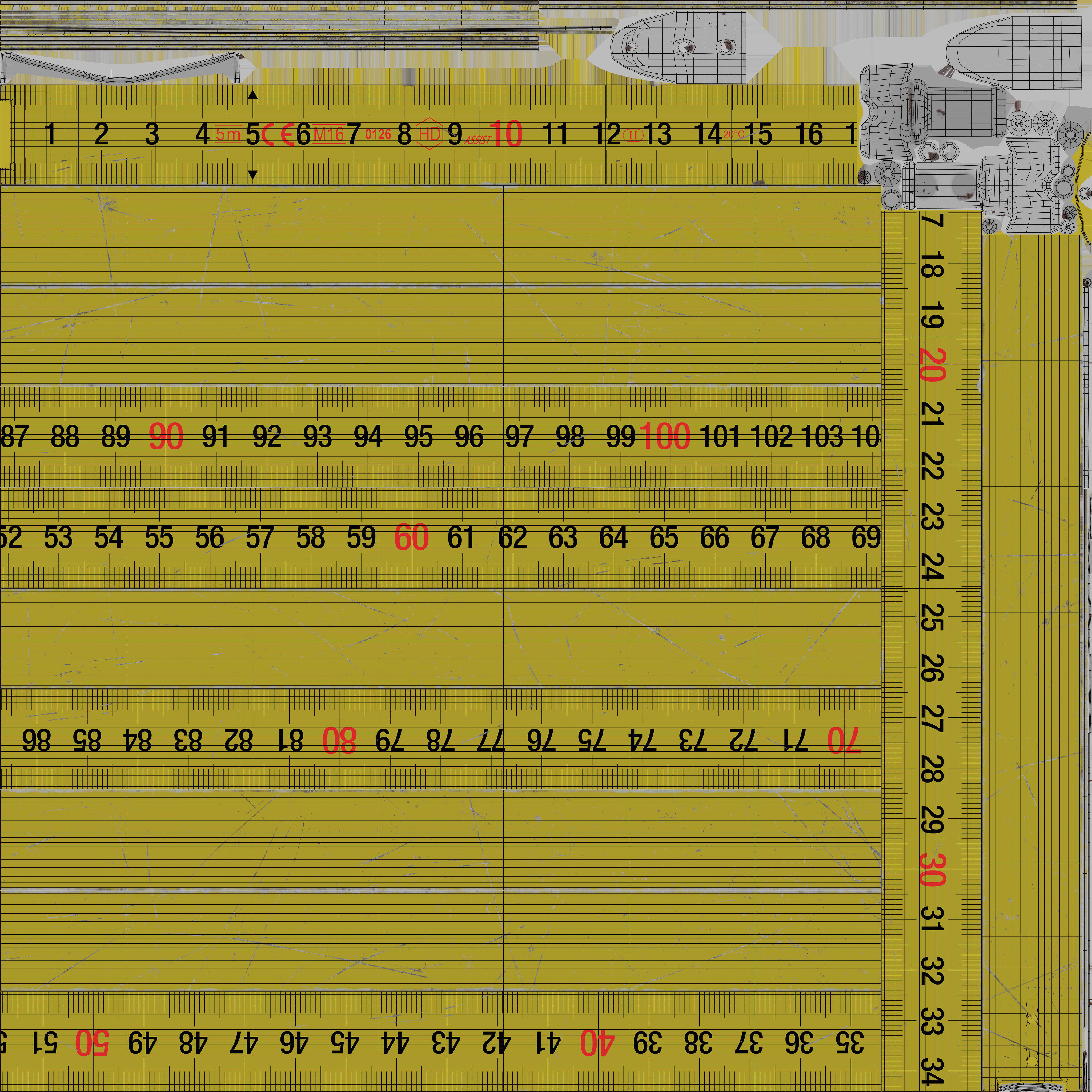 Metal retractable measuring tape 3D model_22