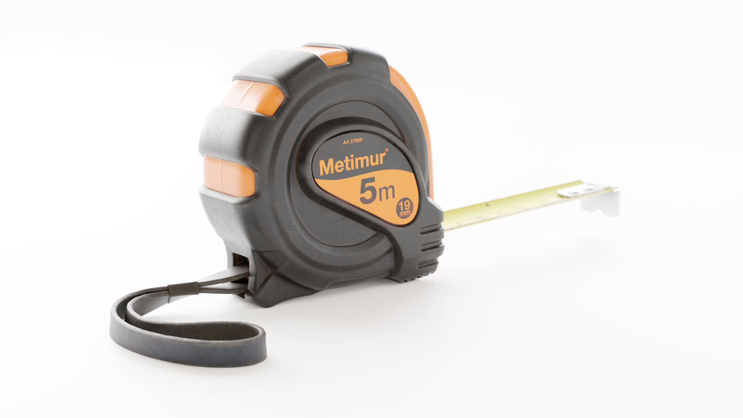 Metal retractable measuring tape 3D model_6
