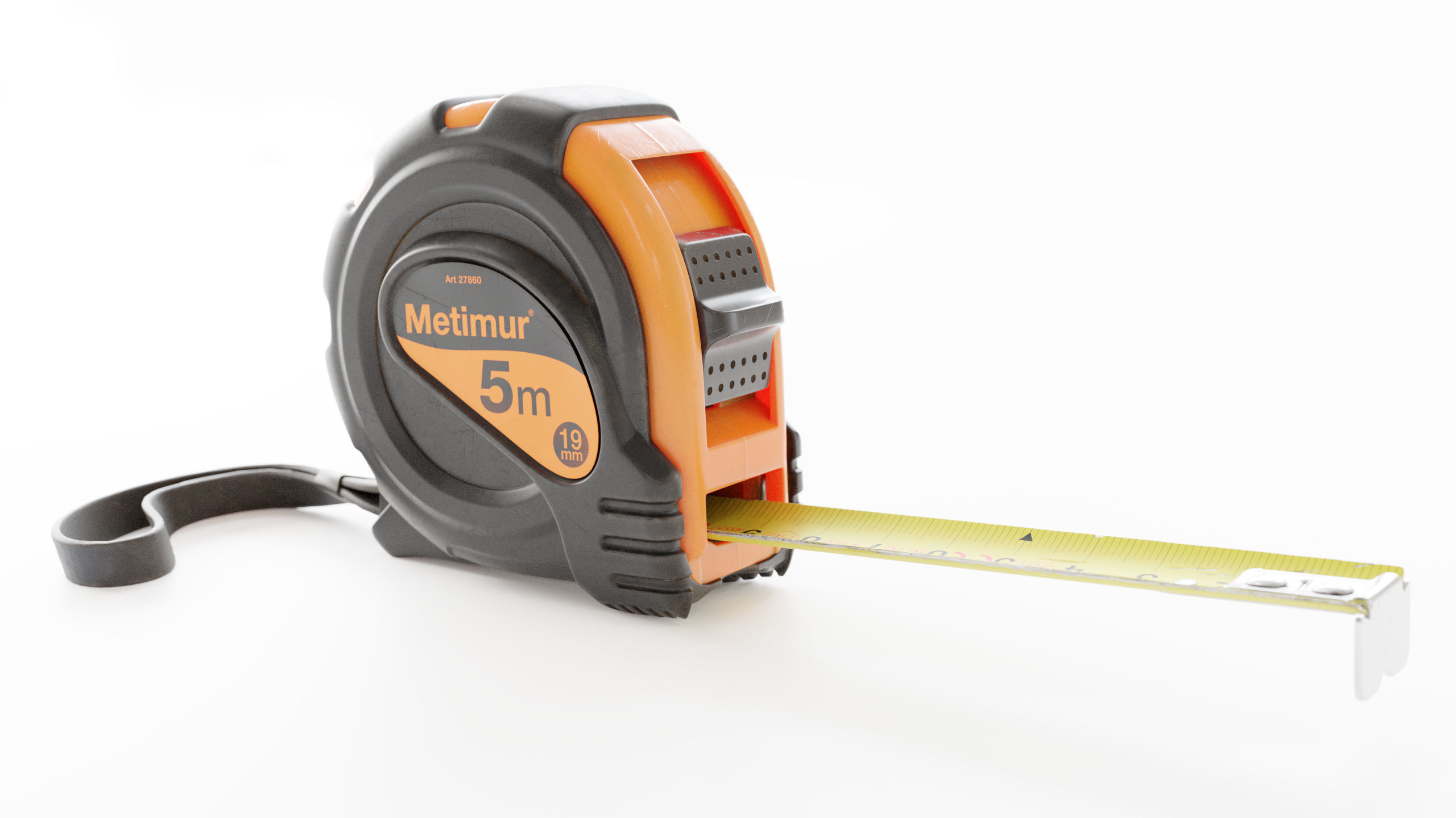 Metal retractable measuring tape 3D model_5