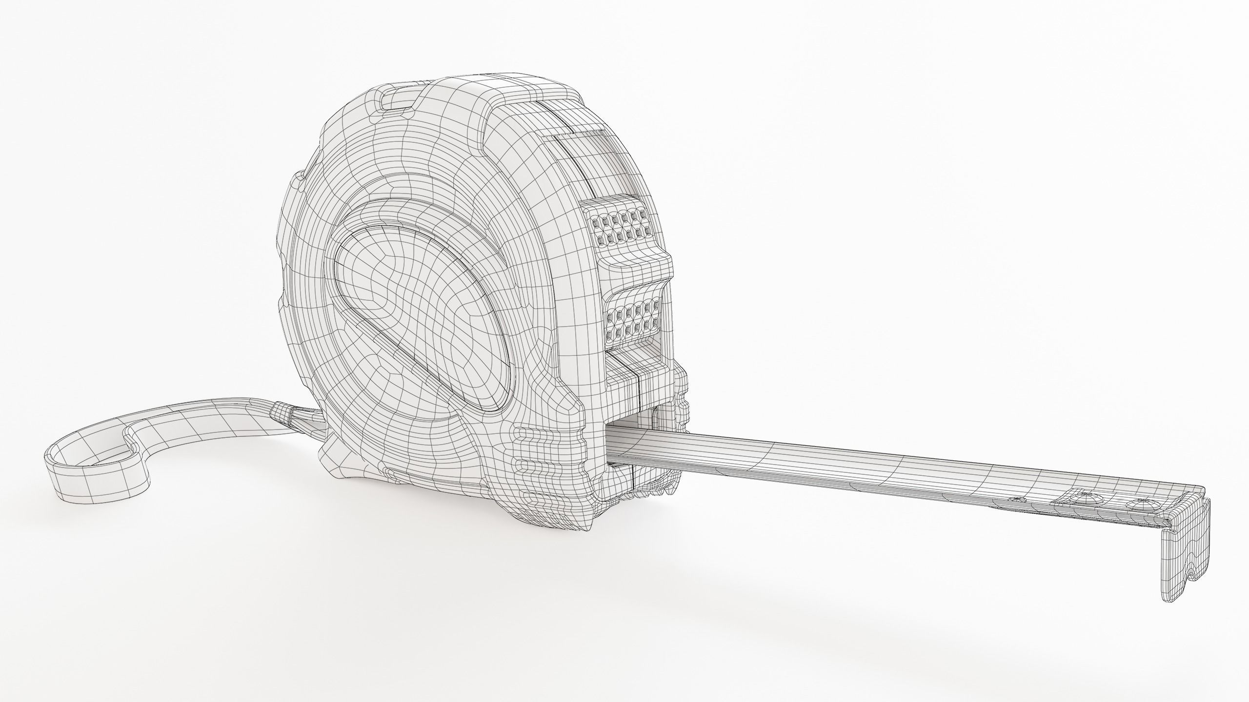 Metal retractable measuring tape 3D model_16