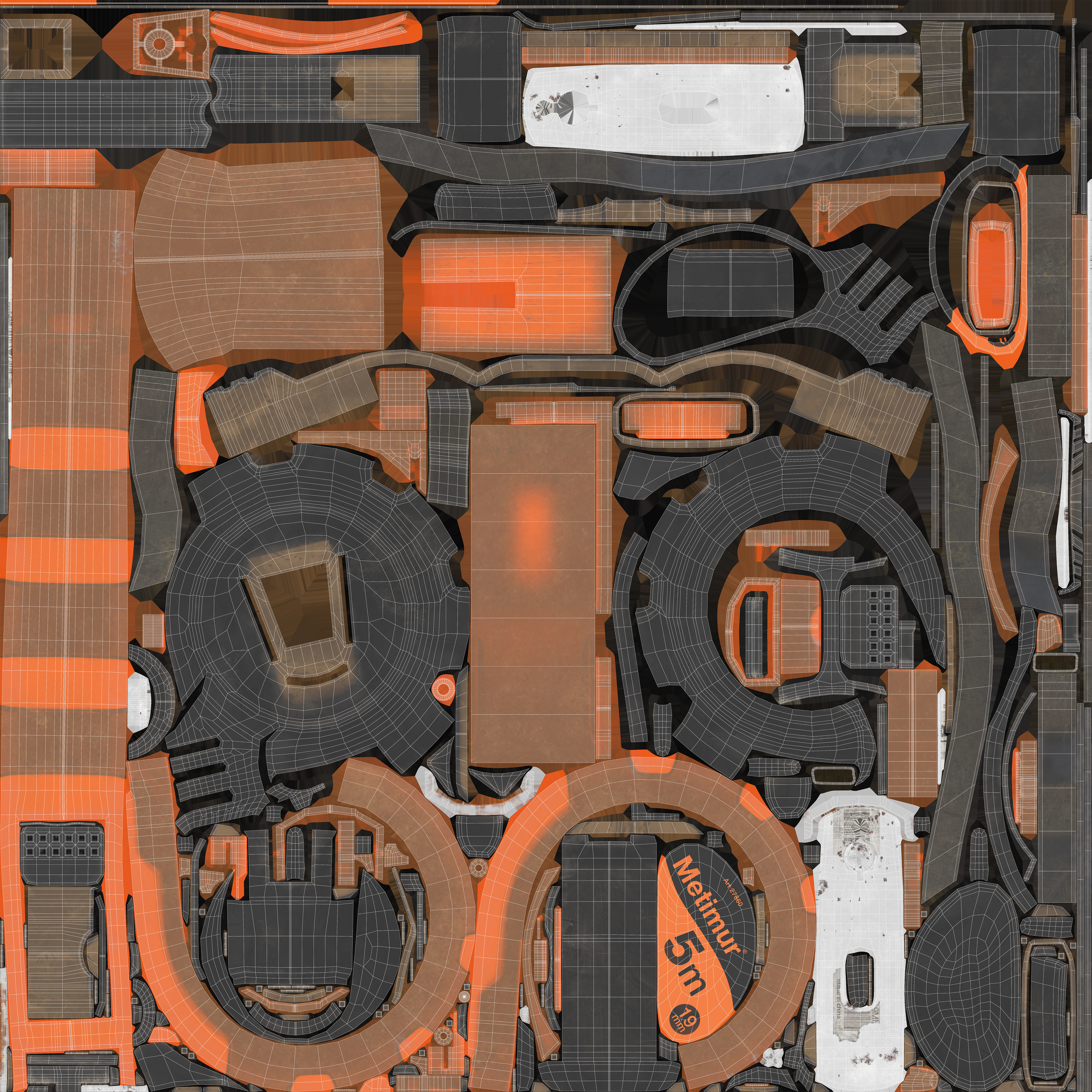 Metal retractable measuring tape 3D model_21