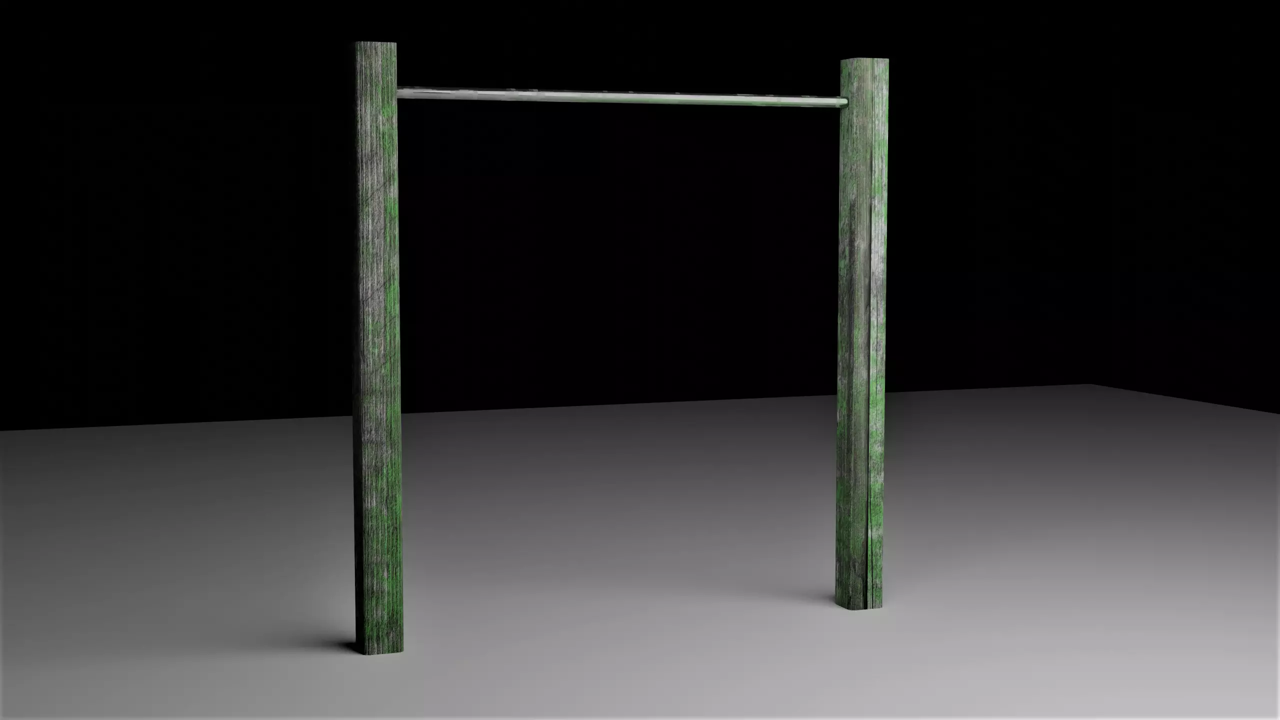 Abandoned Pull-Ups Bar Low-poly 3D model_0