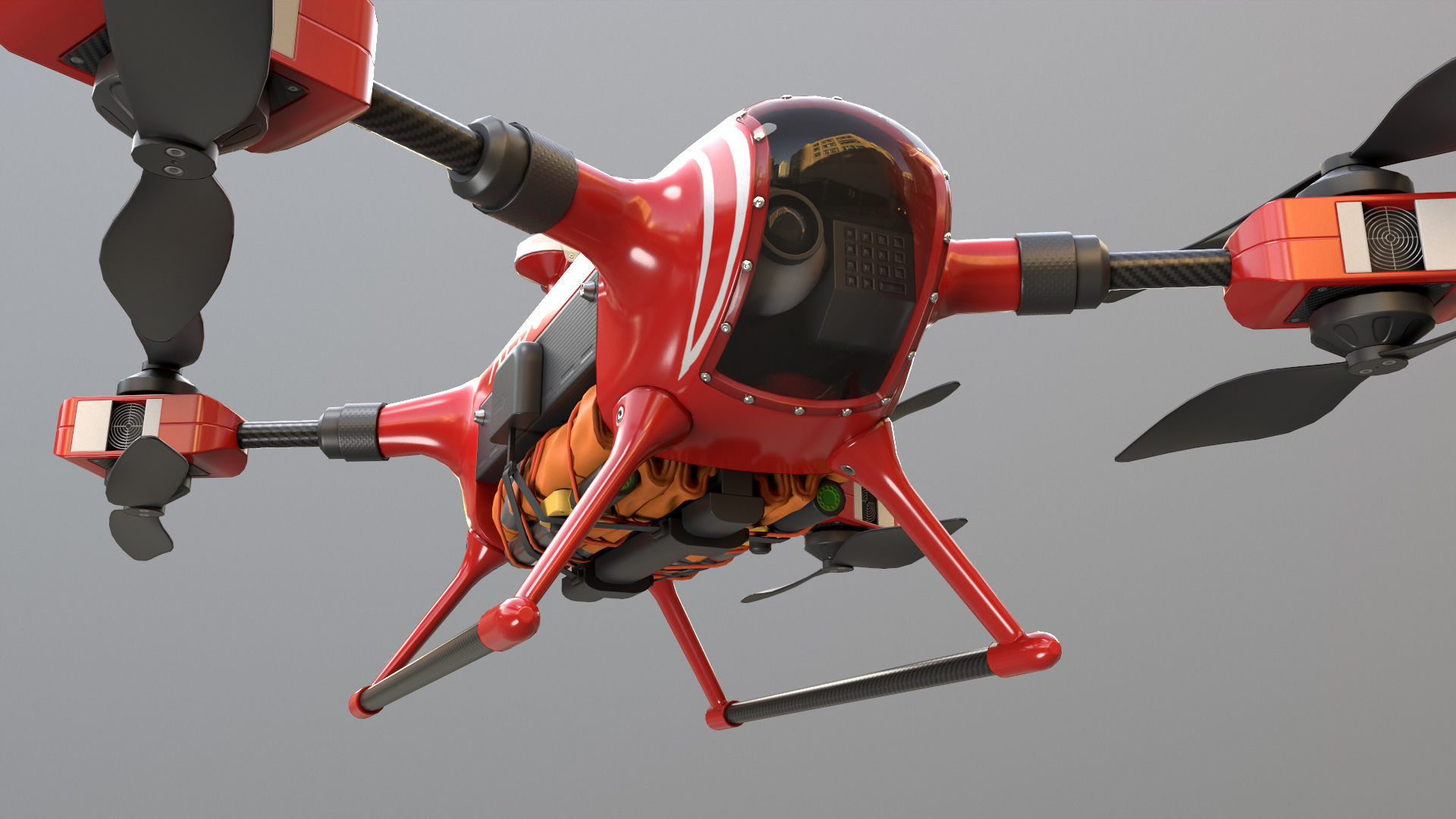 Lifeguard Drone Low-poly 3D model_12
