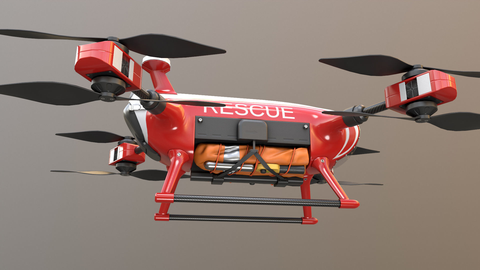 Lifeguard Drone Low-poly 3D model_11
