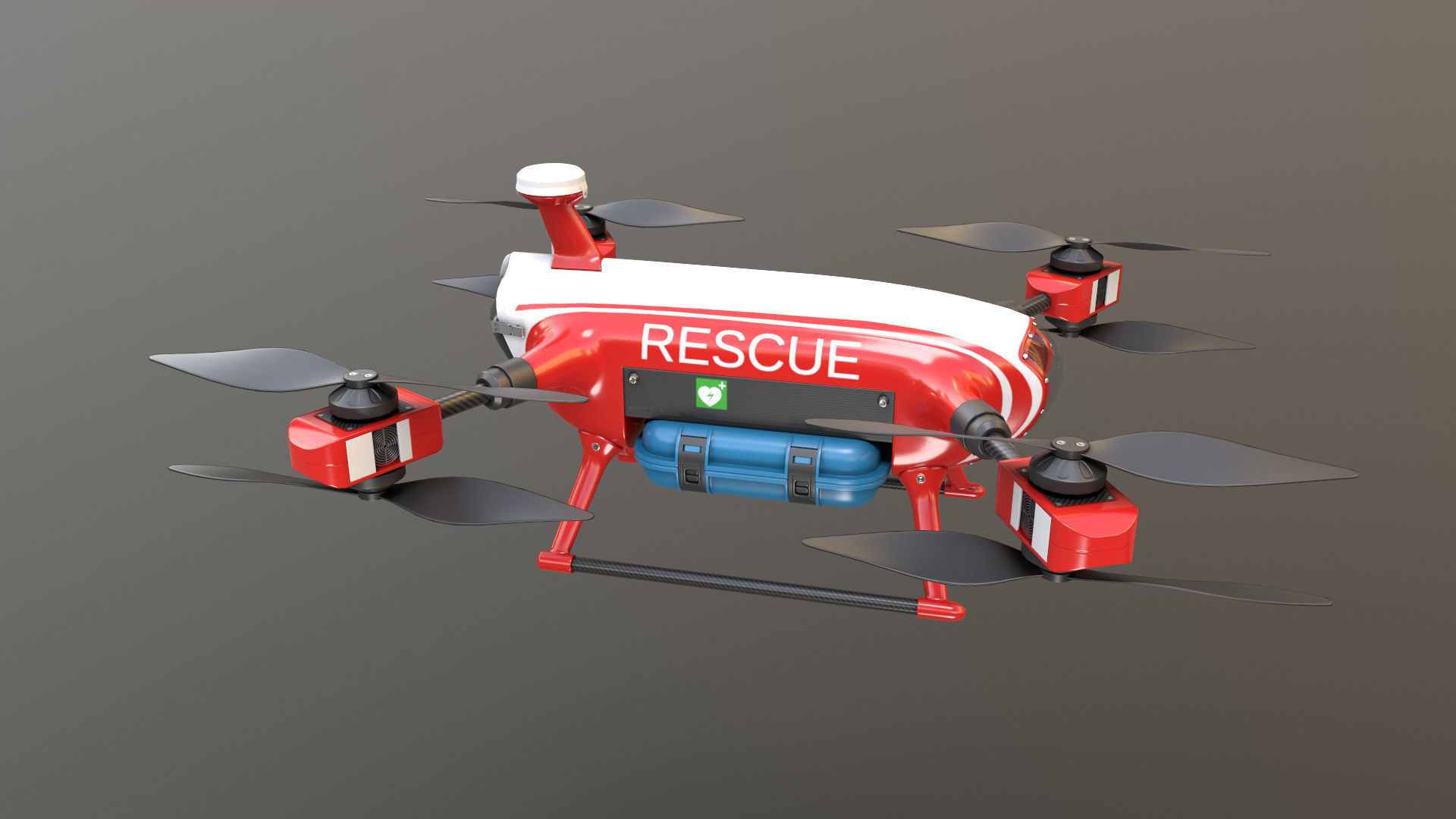 Lifeguard Drone Low-poly 3D model_13