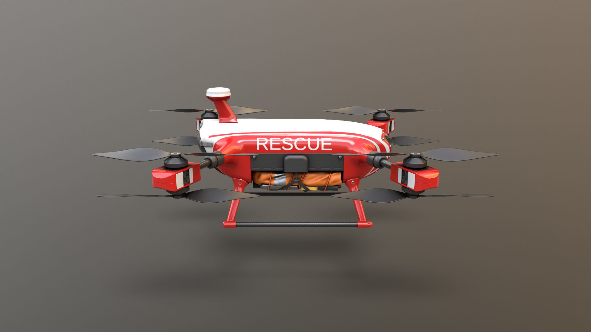 Lifeguard Drone Low-poly 3D model_4
