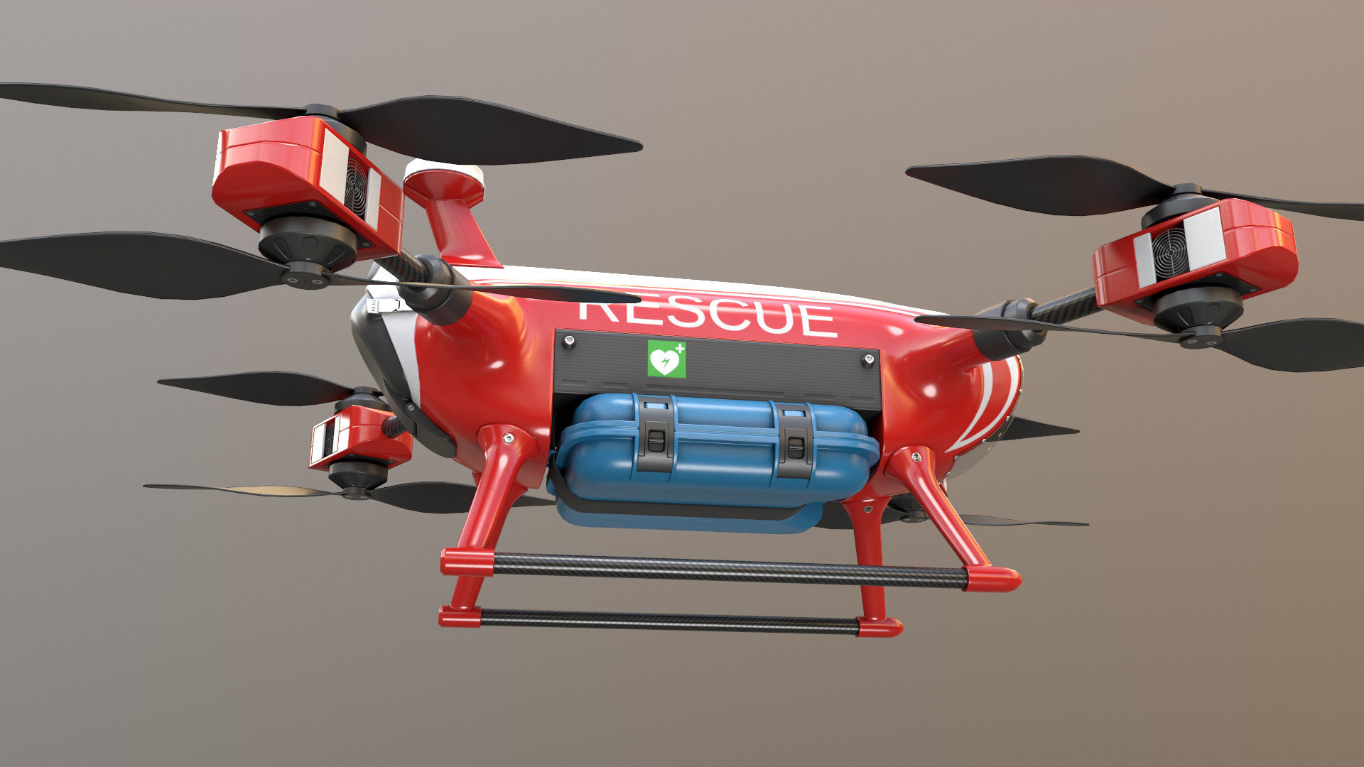 Lifeguard Drone Low-poly 3D model_14