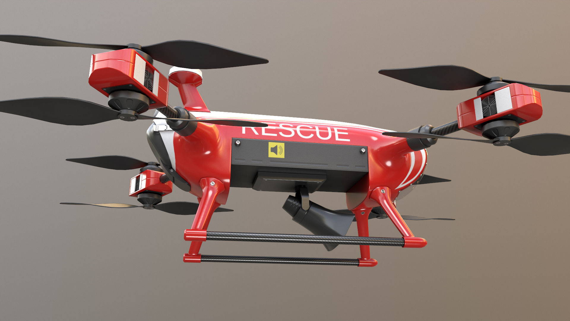 Lifeguard Drone Low-poly 3D model_17