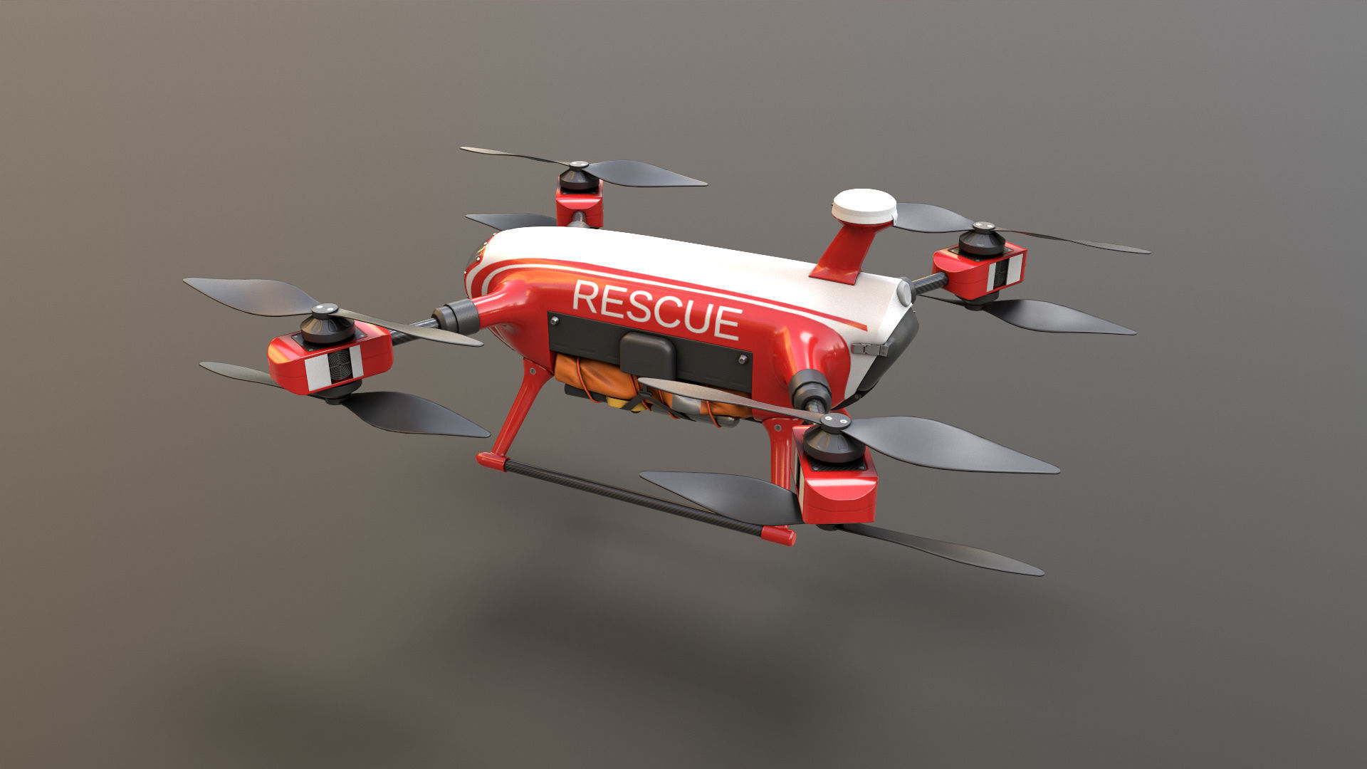 Lifeguard Drone Low-poly 3D model_6