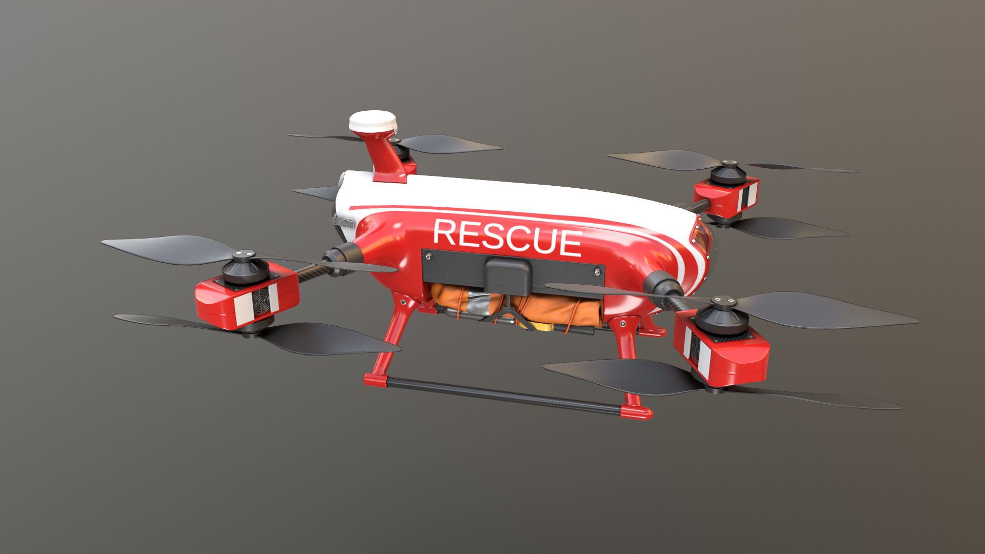 Lifeguard Drone Low-poly 3D model_10
