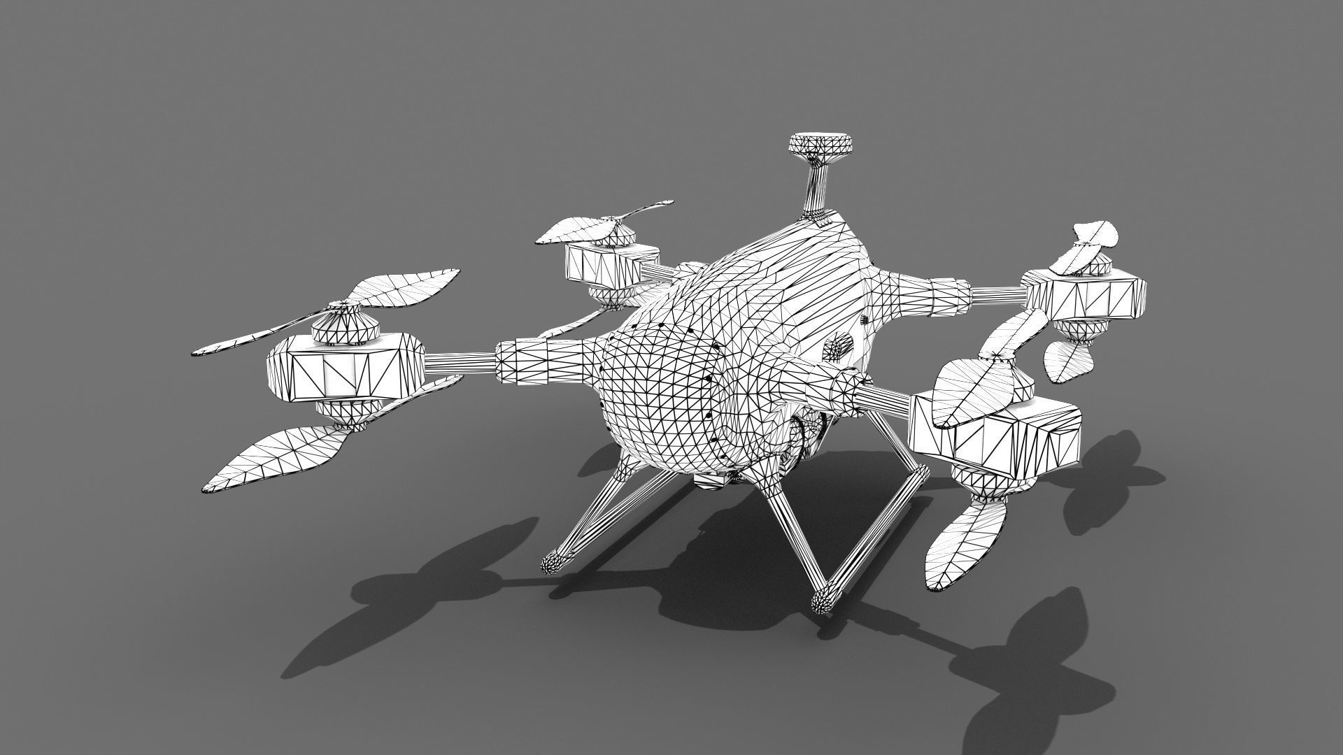 Lifeguard Drone Low-poly 3D model_19