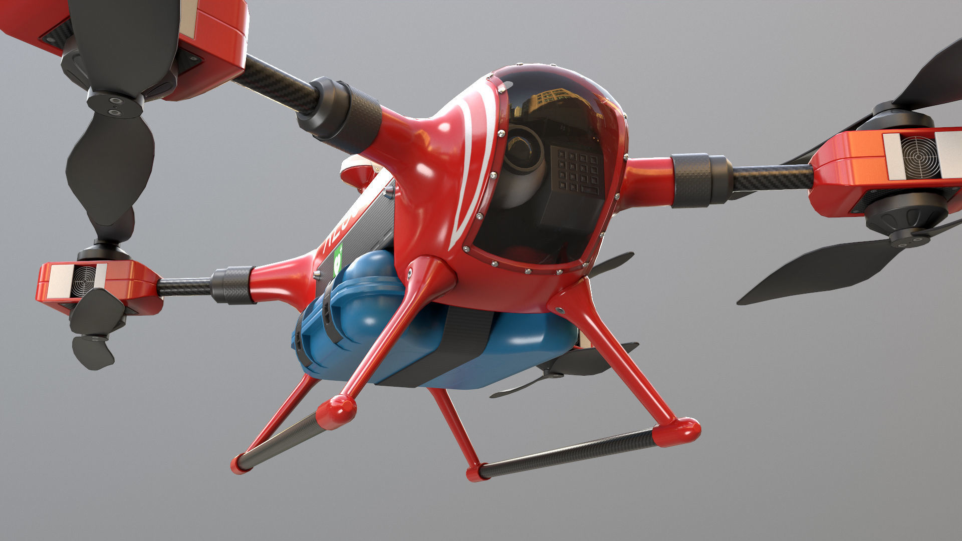 Lifeguard Drone Low-poly 3D model_15