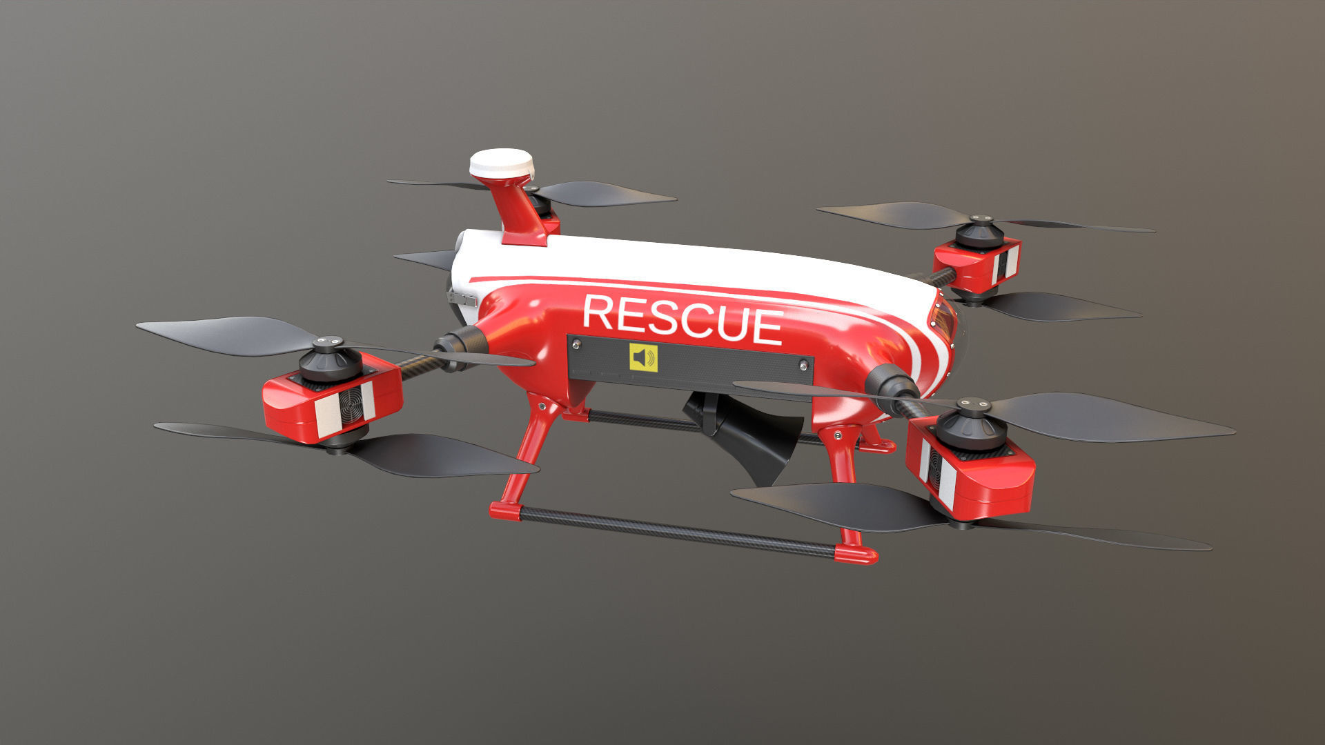 Lifeguard Drone Low-poly 3D model_16