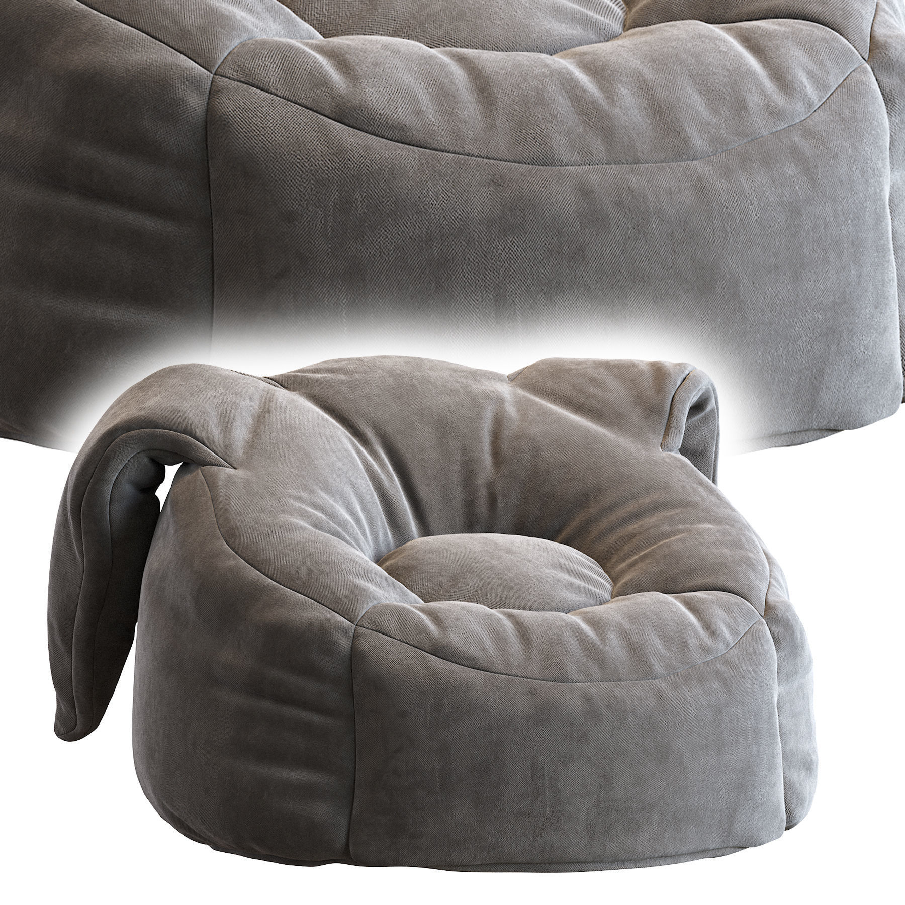 Animal Bean Bag Chairs 3D model_4