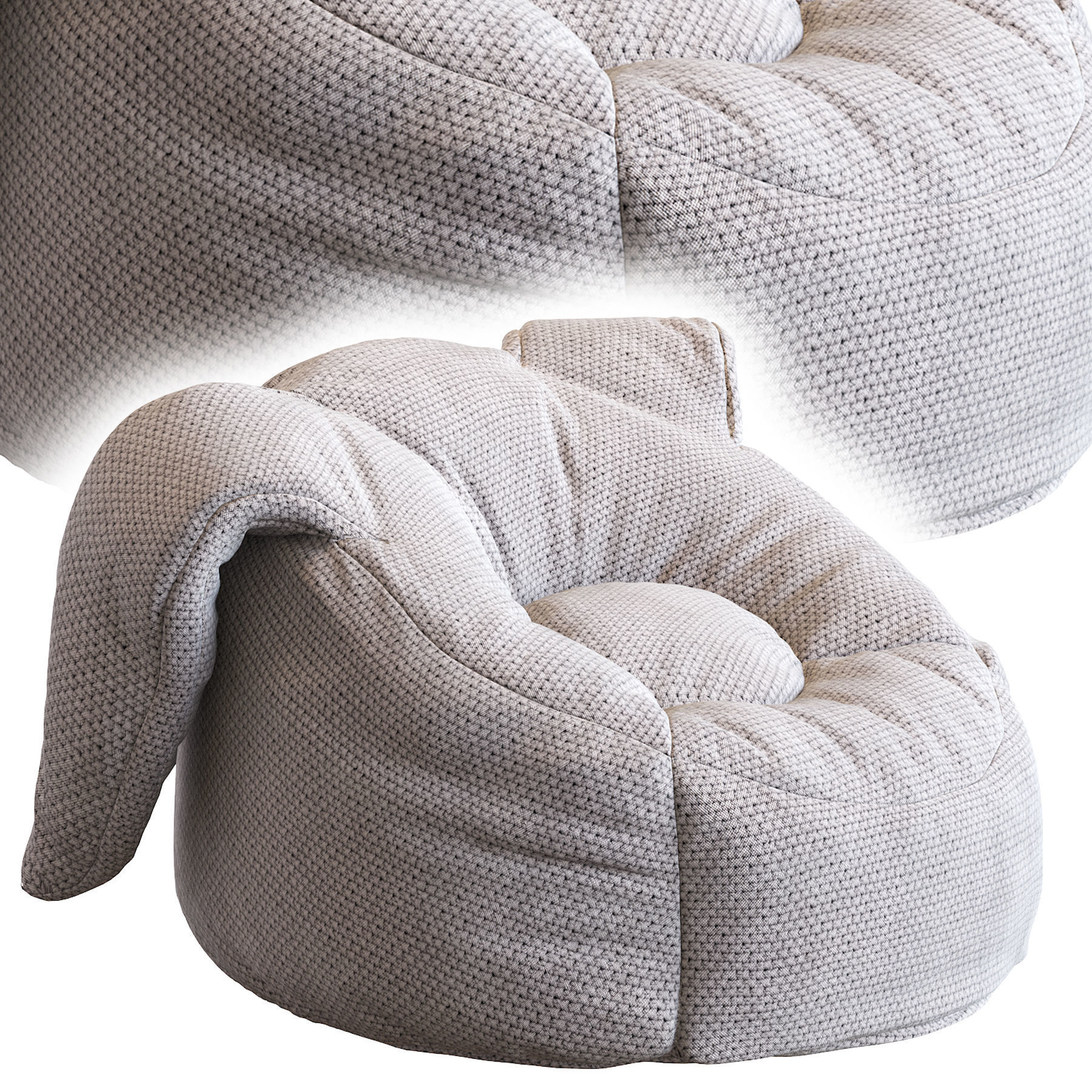 Animal Bean Bag Chairs 3D model_1