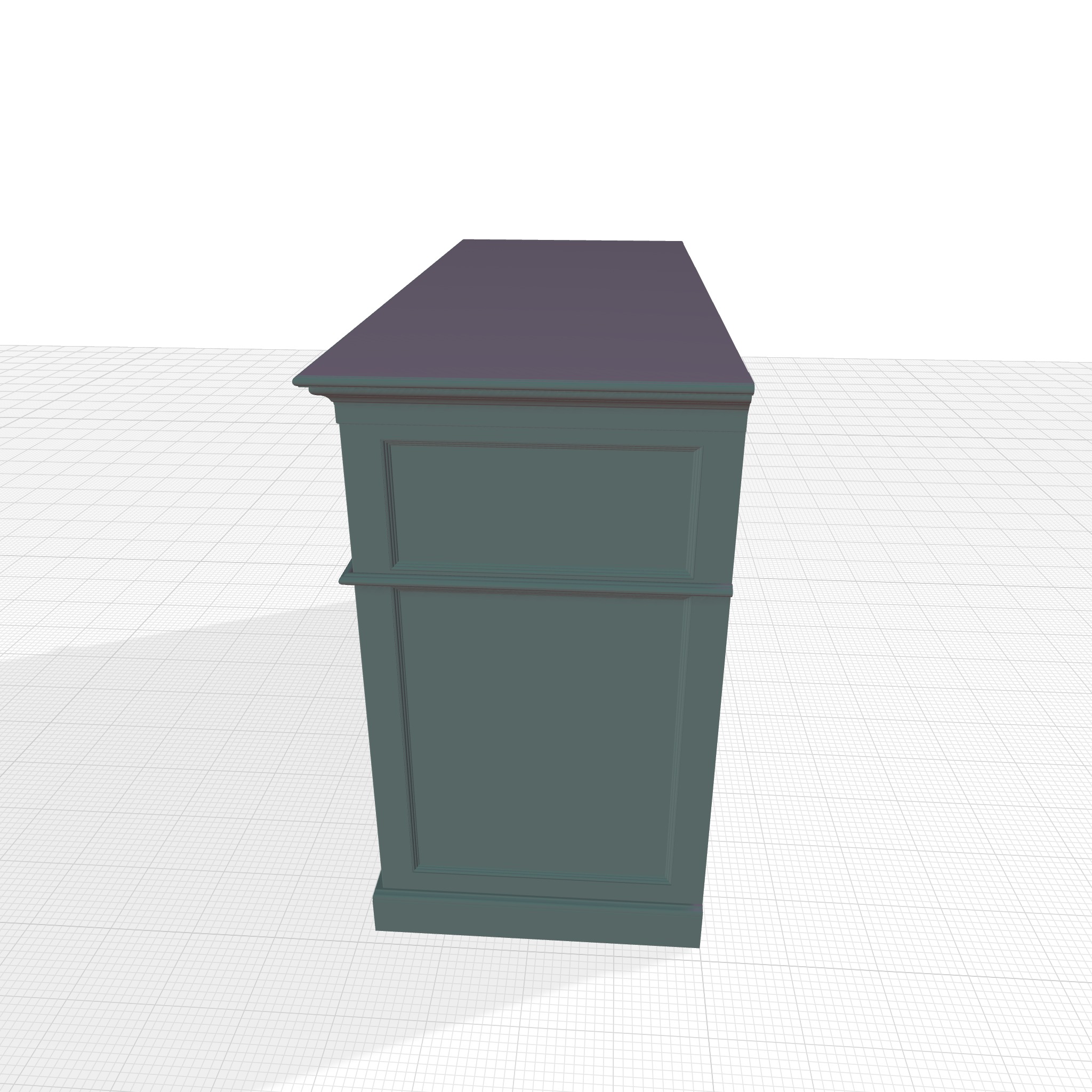 Gerold Wide Drawer Mahogany Sideboard Buffet Console Table 3D model_2