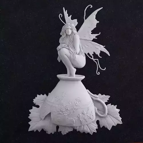 Fairy girl Elf Butterfly  3D print model