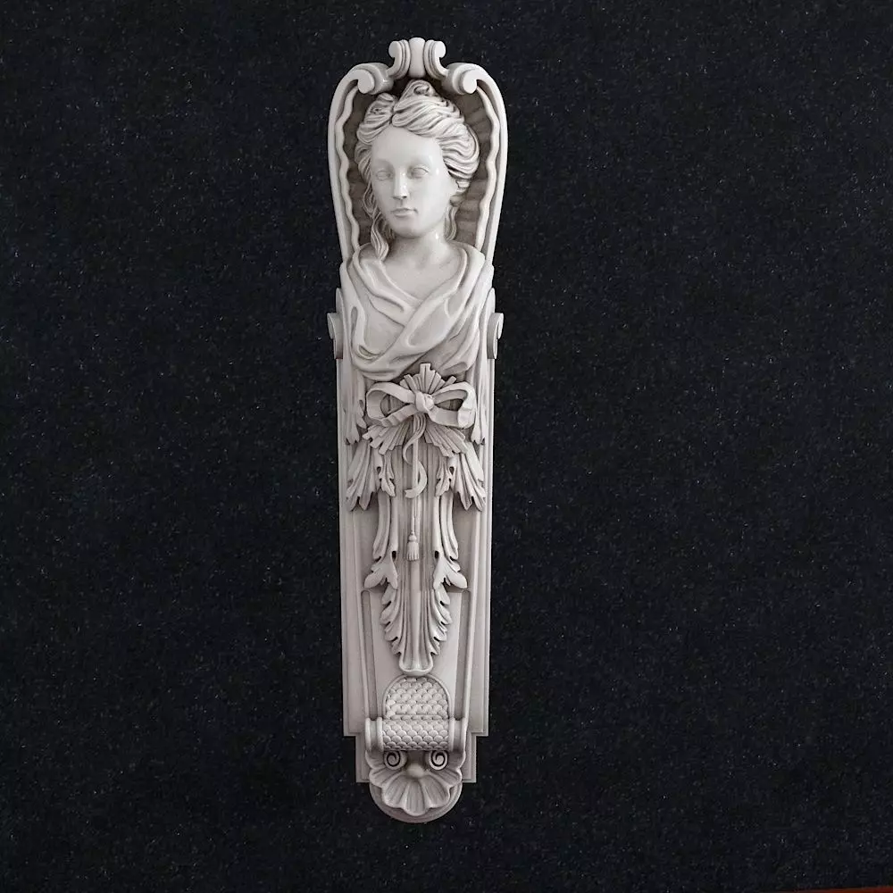 Statue of a woman Caryatid 3D print model_0