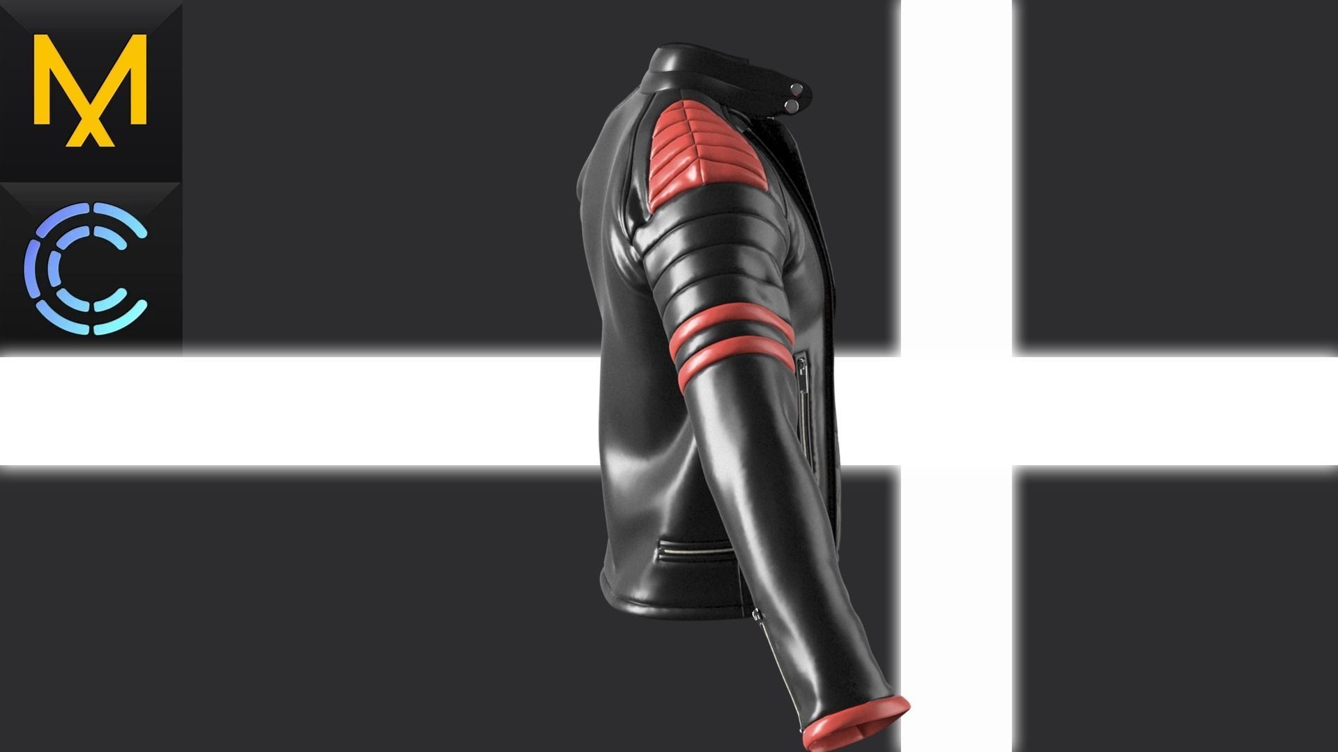 Motorcycle Jacket OBJ mtl FBX 3D model_6