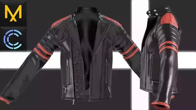 Motorcycle Jacket OBJ mtl FBX 3D model