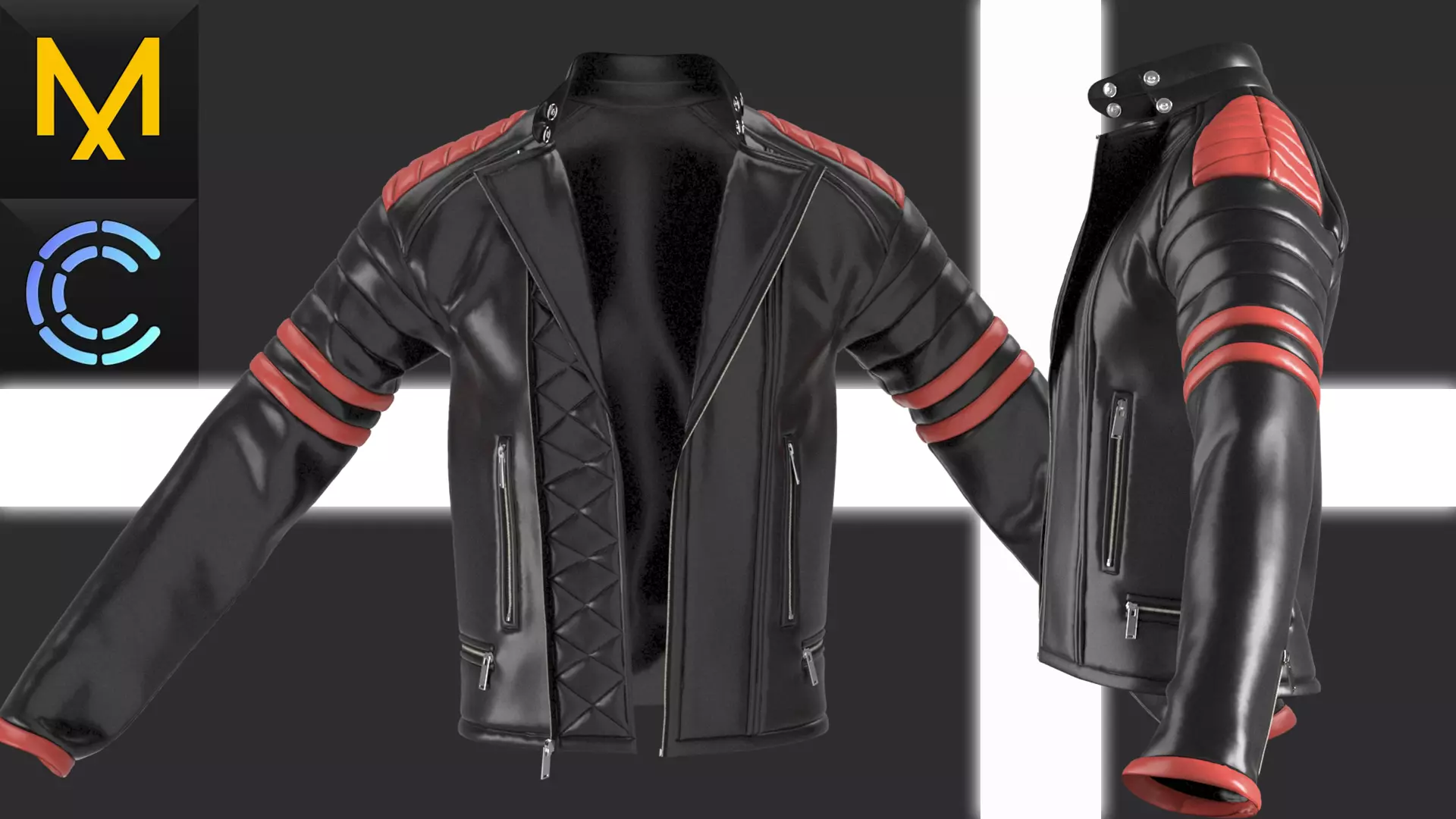 Motorcycle Jacket OBJ mtl FBX 3D model_0