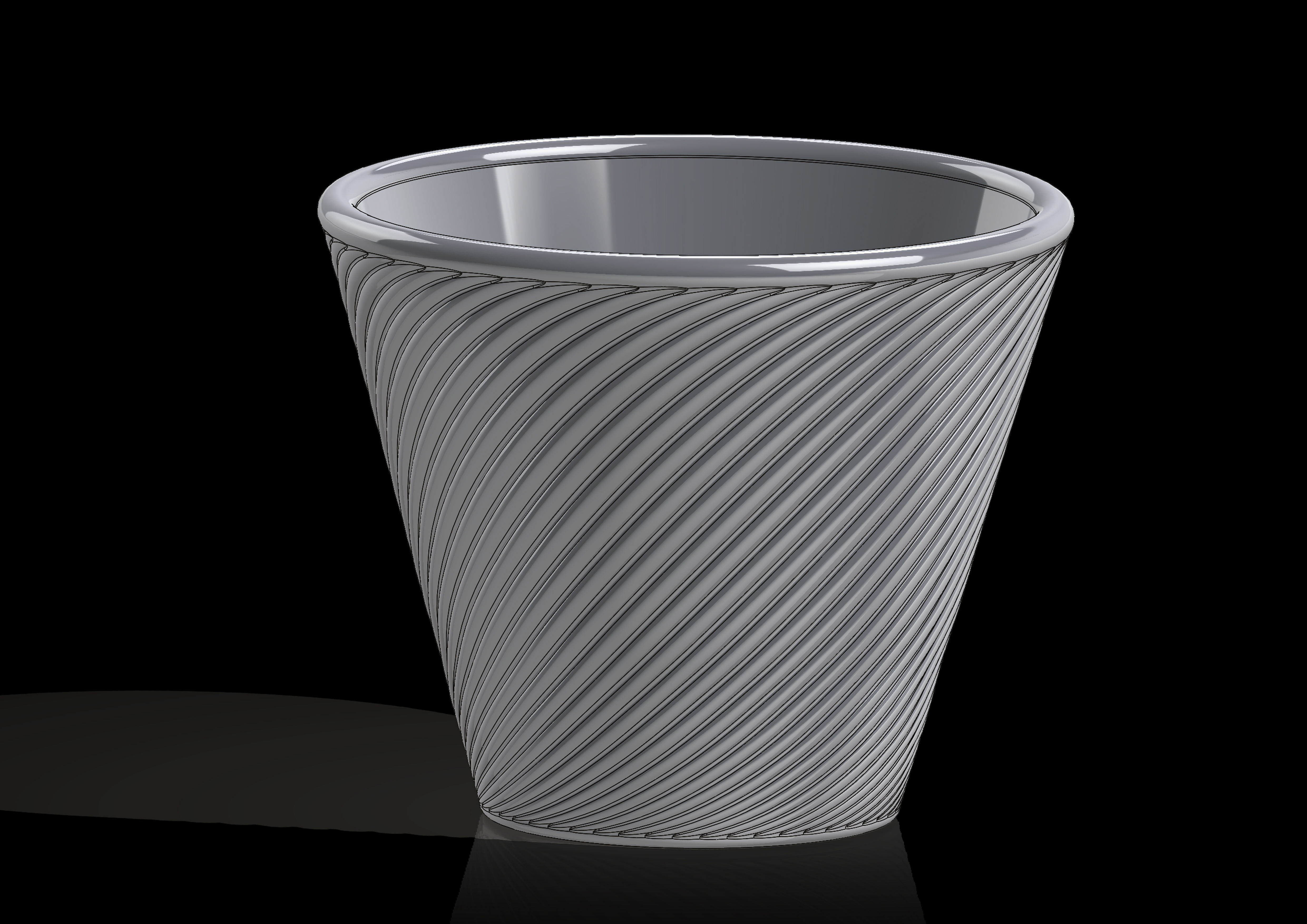 vase01 cup 3D print model_3