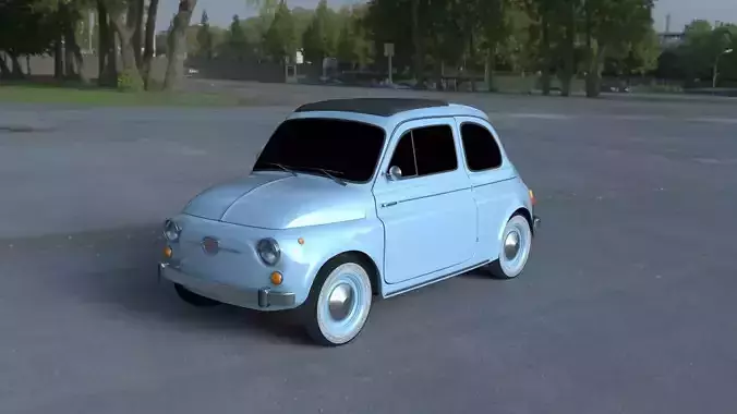 Fiat 500 Nuova 1957 HDRI 3D Model 3D model