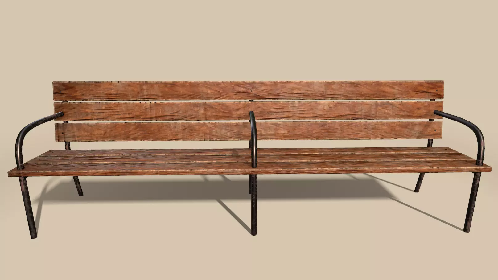outdoor bench Free low-poly 3D model