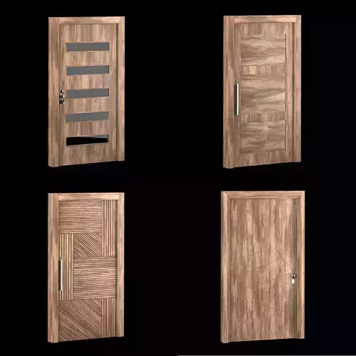 Interior-exterior Wooden Door