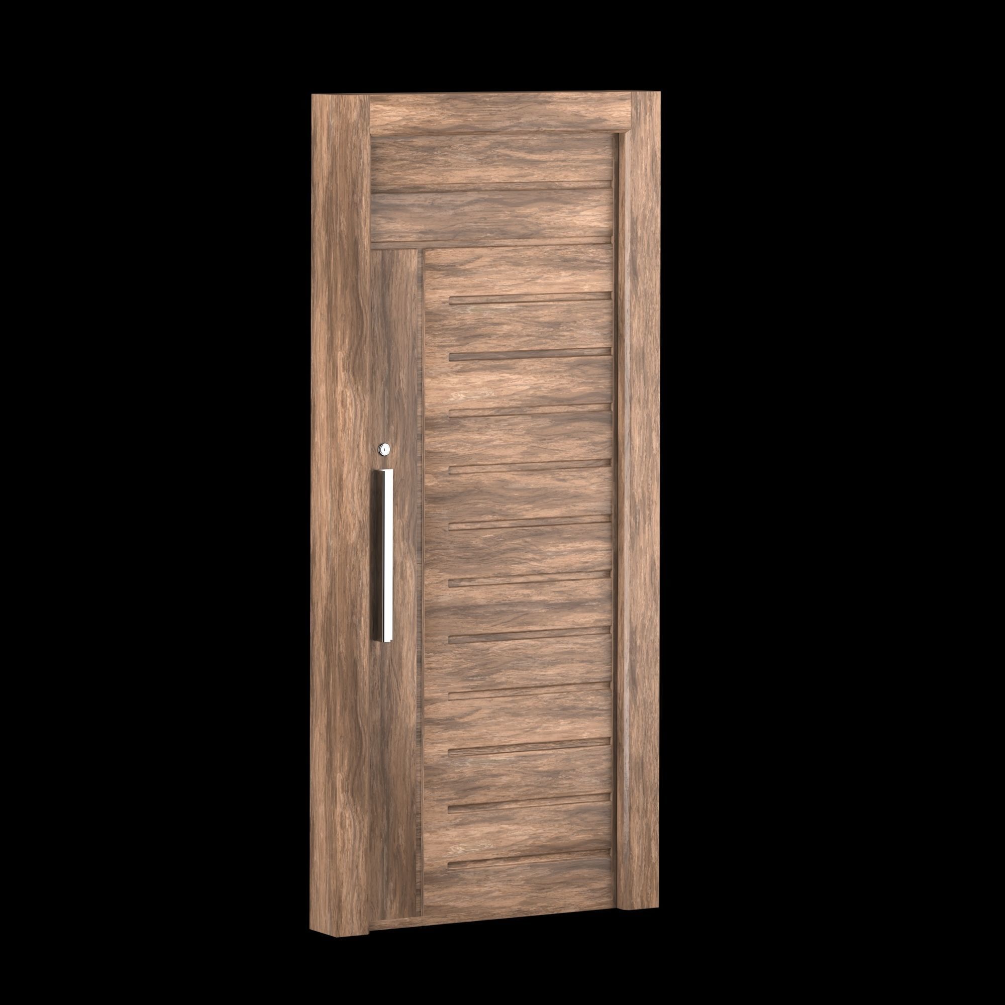 Interior-exterior Wooden Door 3D model_7