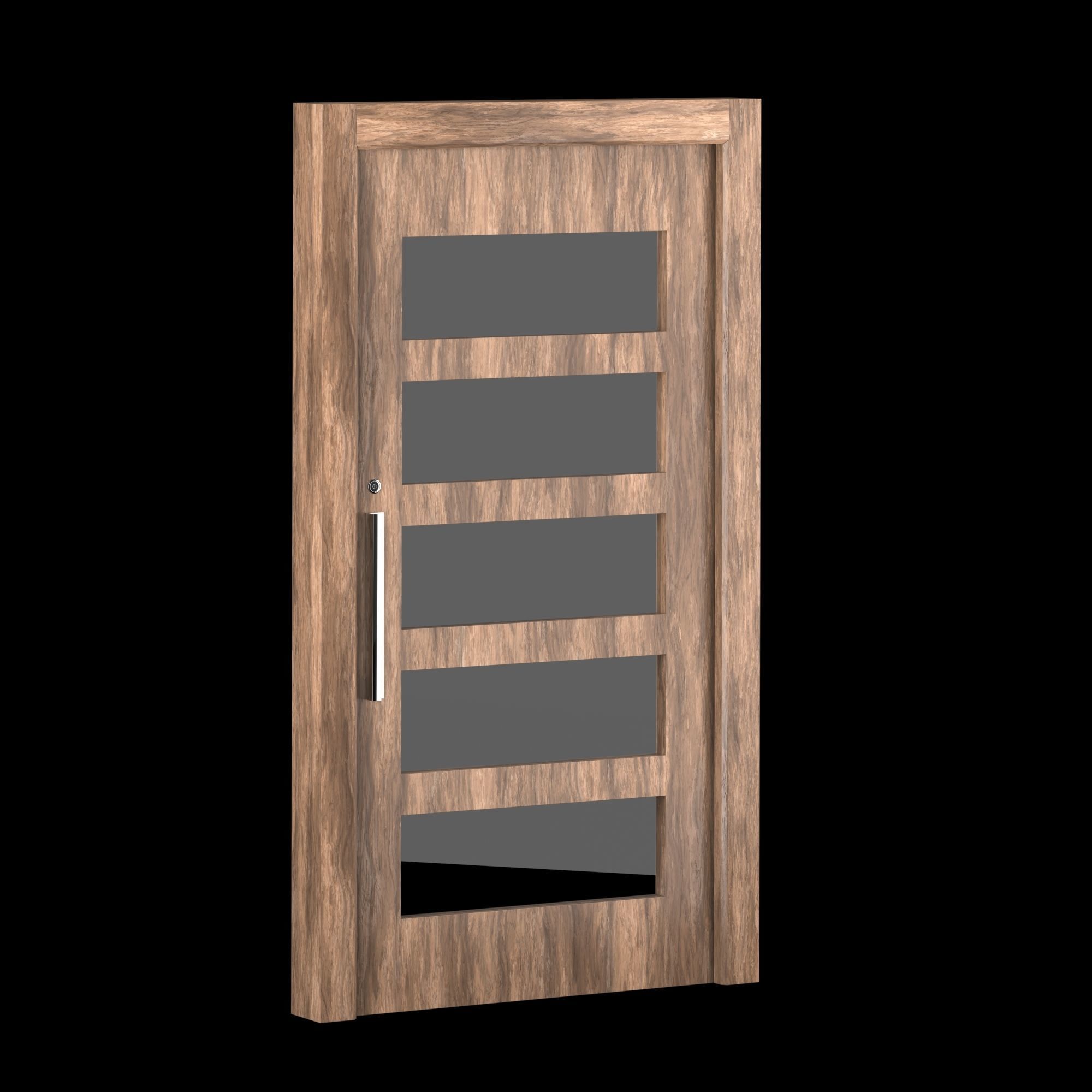 Interior-exterior Wooden Door 3D model_5
