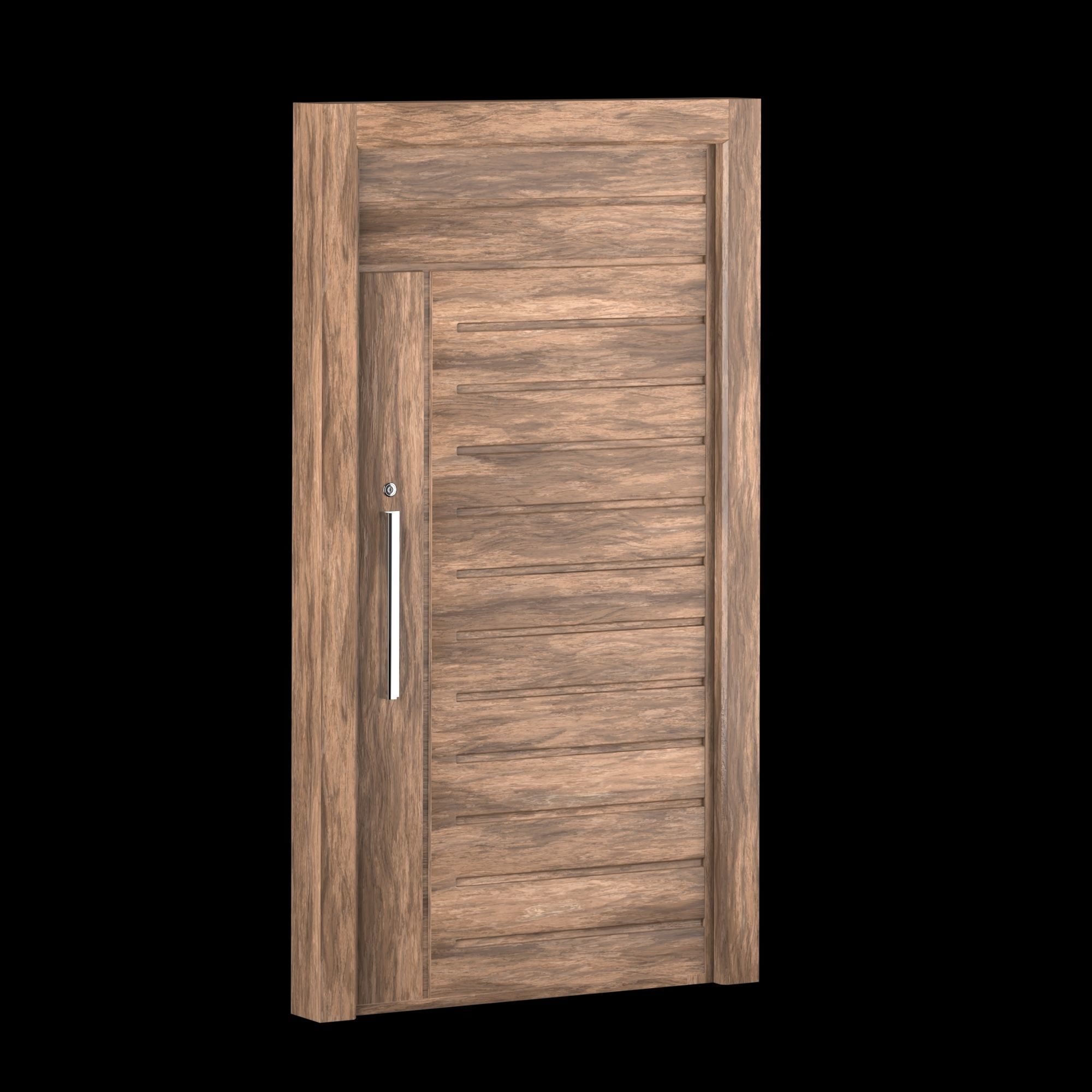 Interior-exterior Wooden Door 3D model_8