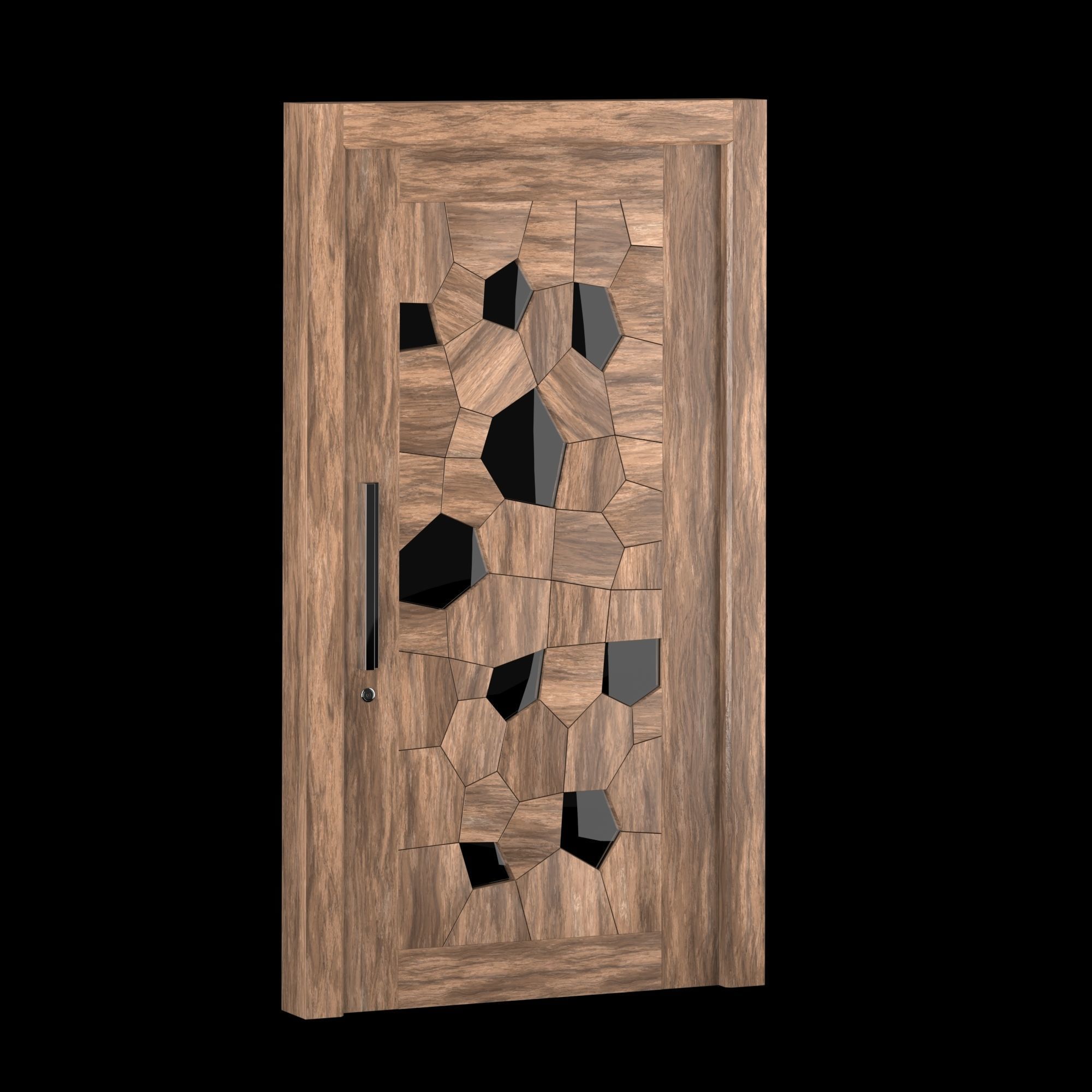 Interior-exterior Wooden Door 3D model_11