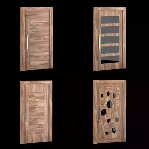 Interior-exterior Wooden Door