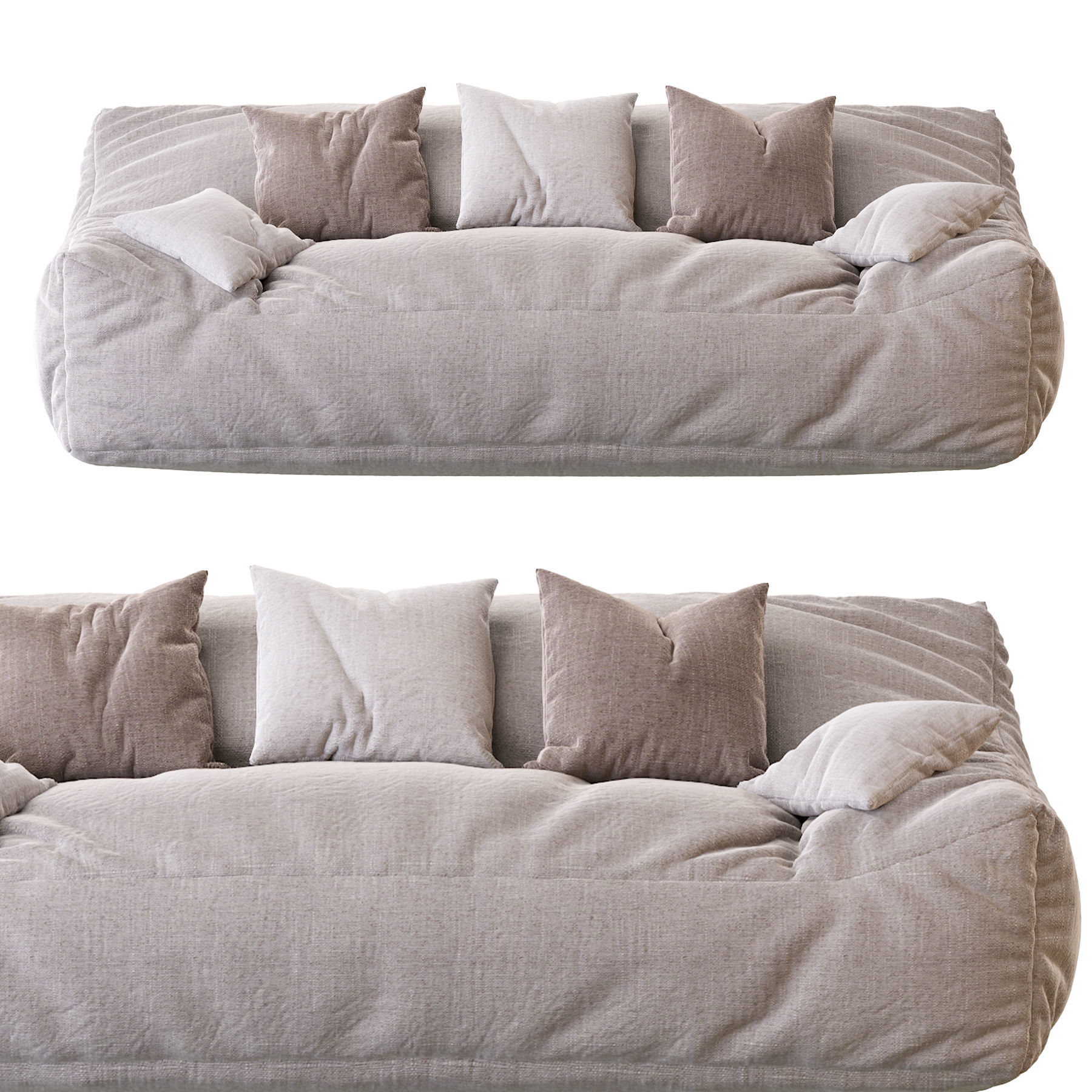 Big Joe Lux Large Bean sofa 3D model_3